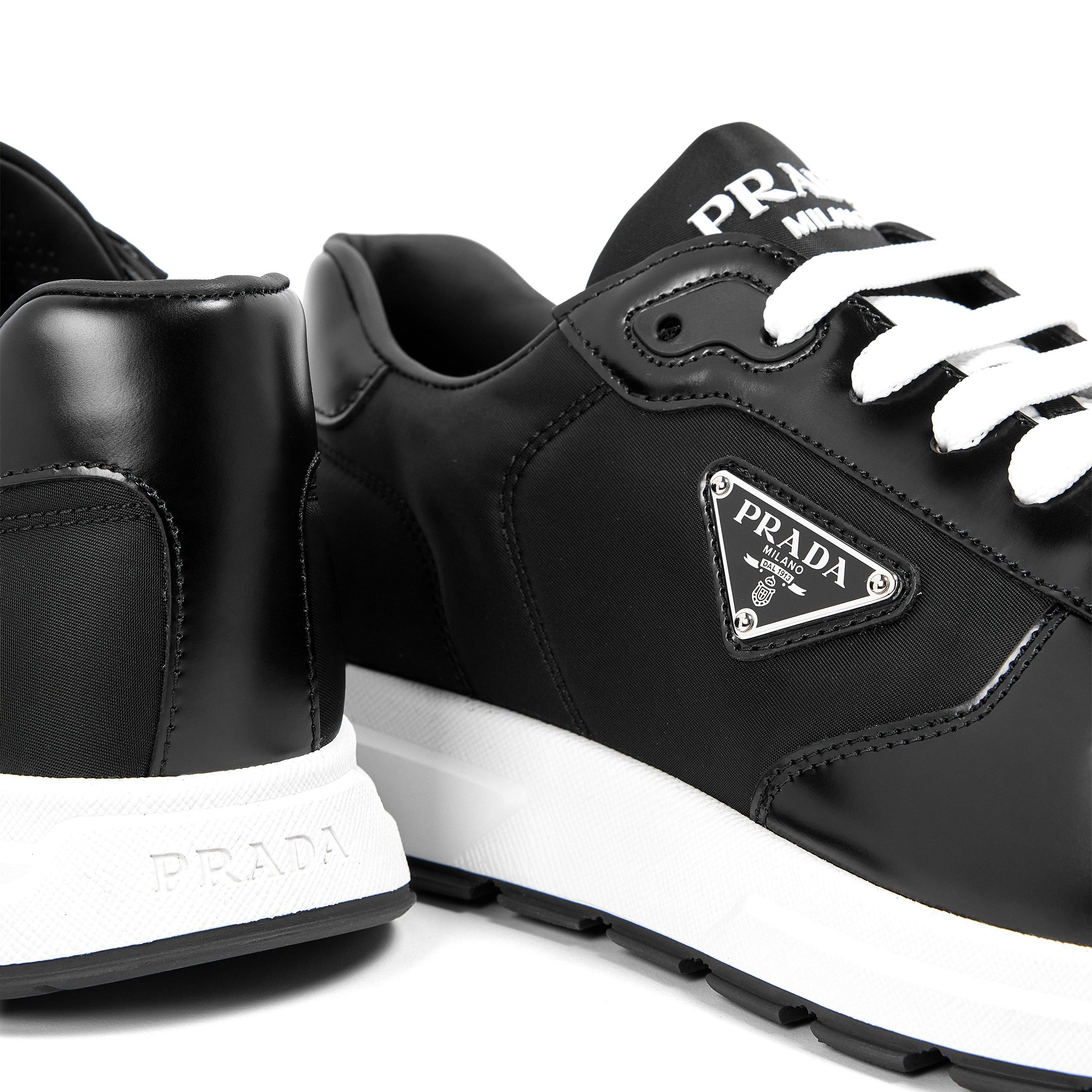 Black/White - Prada - Men'S Triangle Logo Re-Nylon Trainers - 4