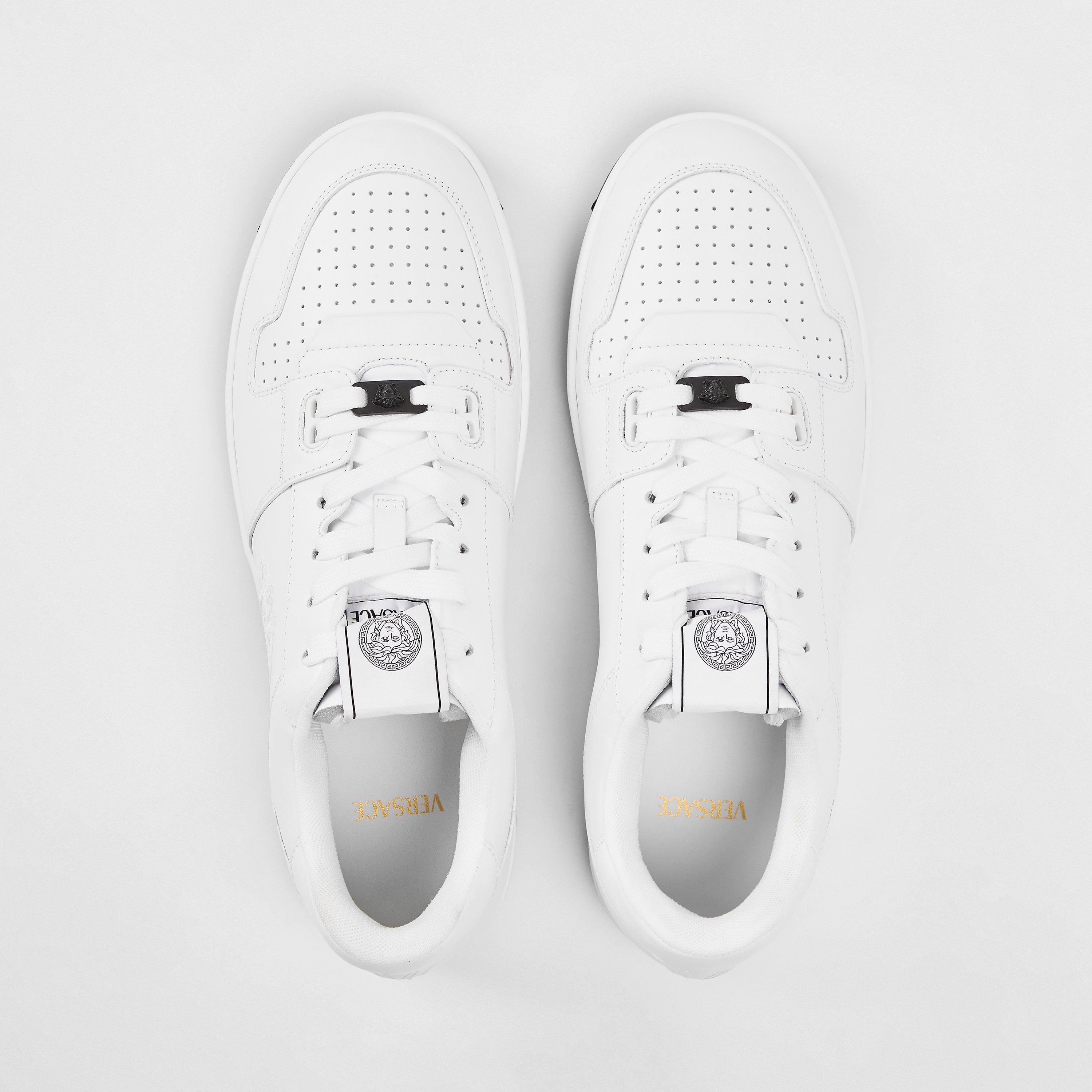 White - Versace - Men's Medusa Sneak Low-Top Trainers - 5