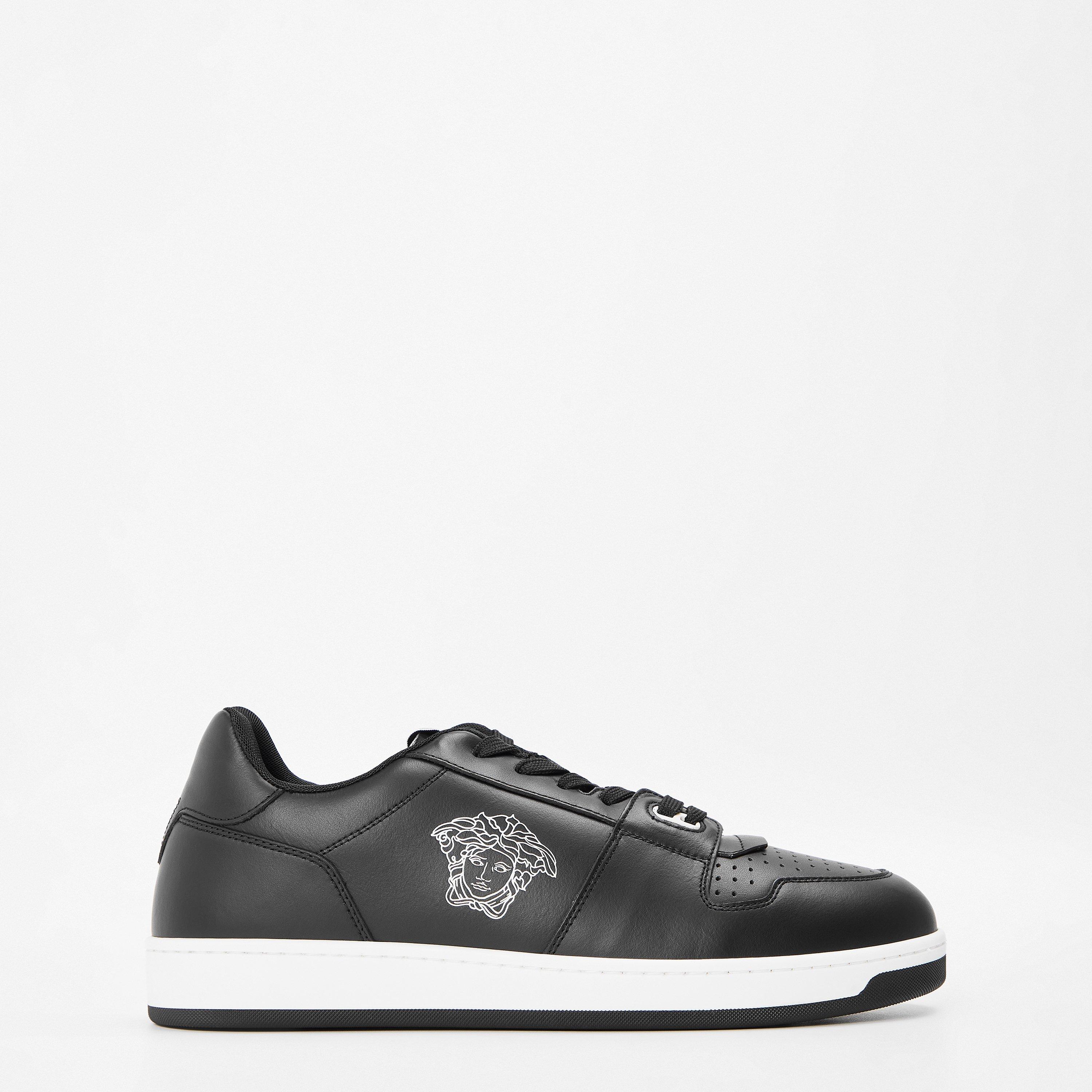 Black - Versace - Men's Medusa Sneak Low-Top Trainers - 1