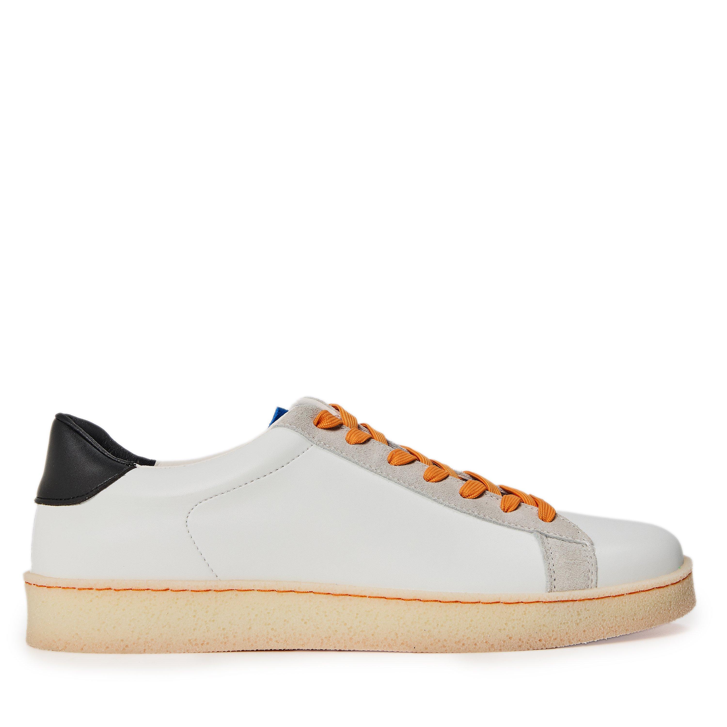 Loyalti Men's Castro Low-Top Trainers - Wht/Blue/Orange - 11 (46)