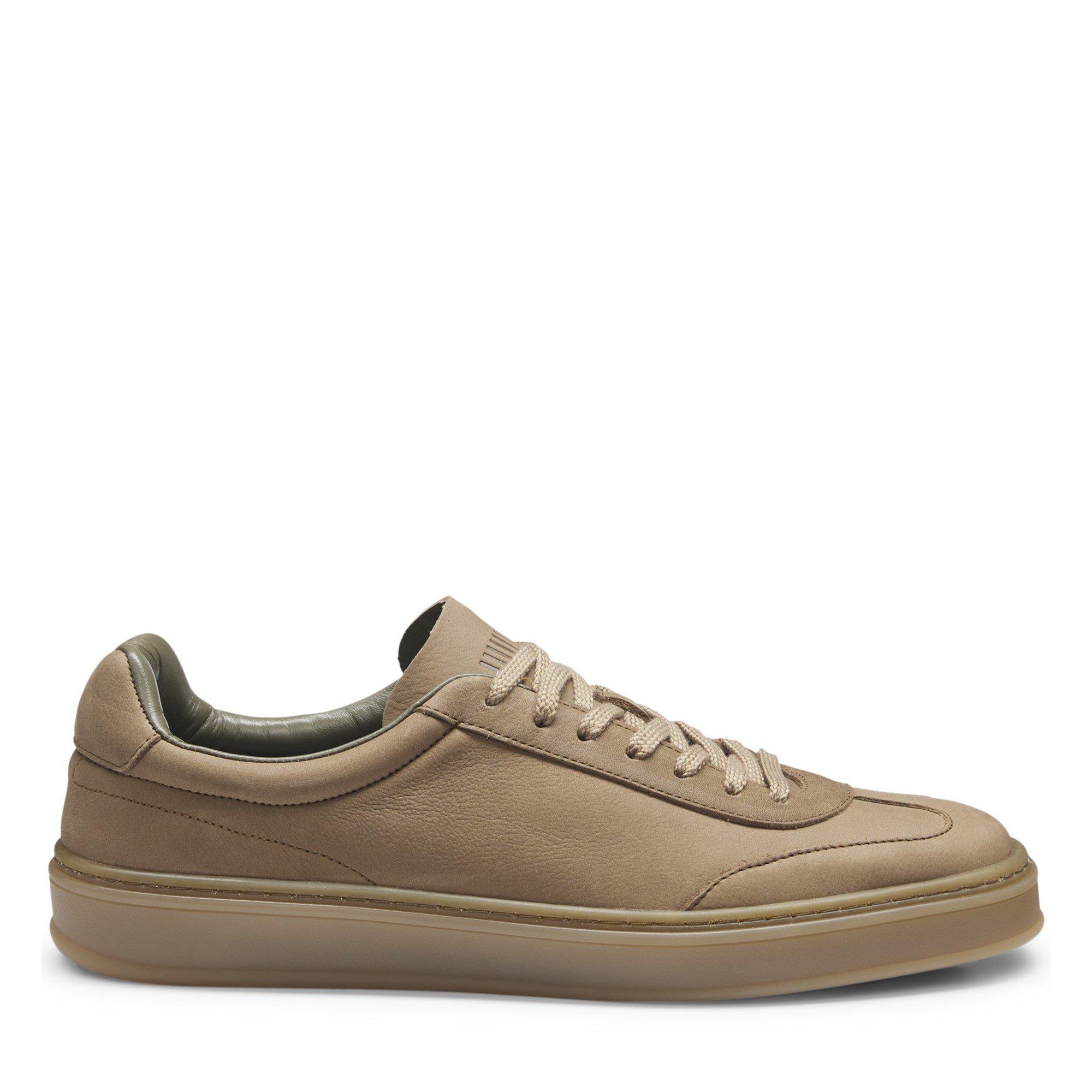 Beige 252 - Boss - Men's Zarek Double Breasted Leather Lace Up Low-Top Trainers - 1