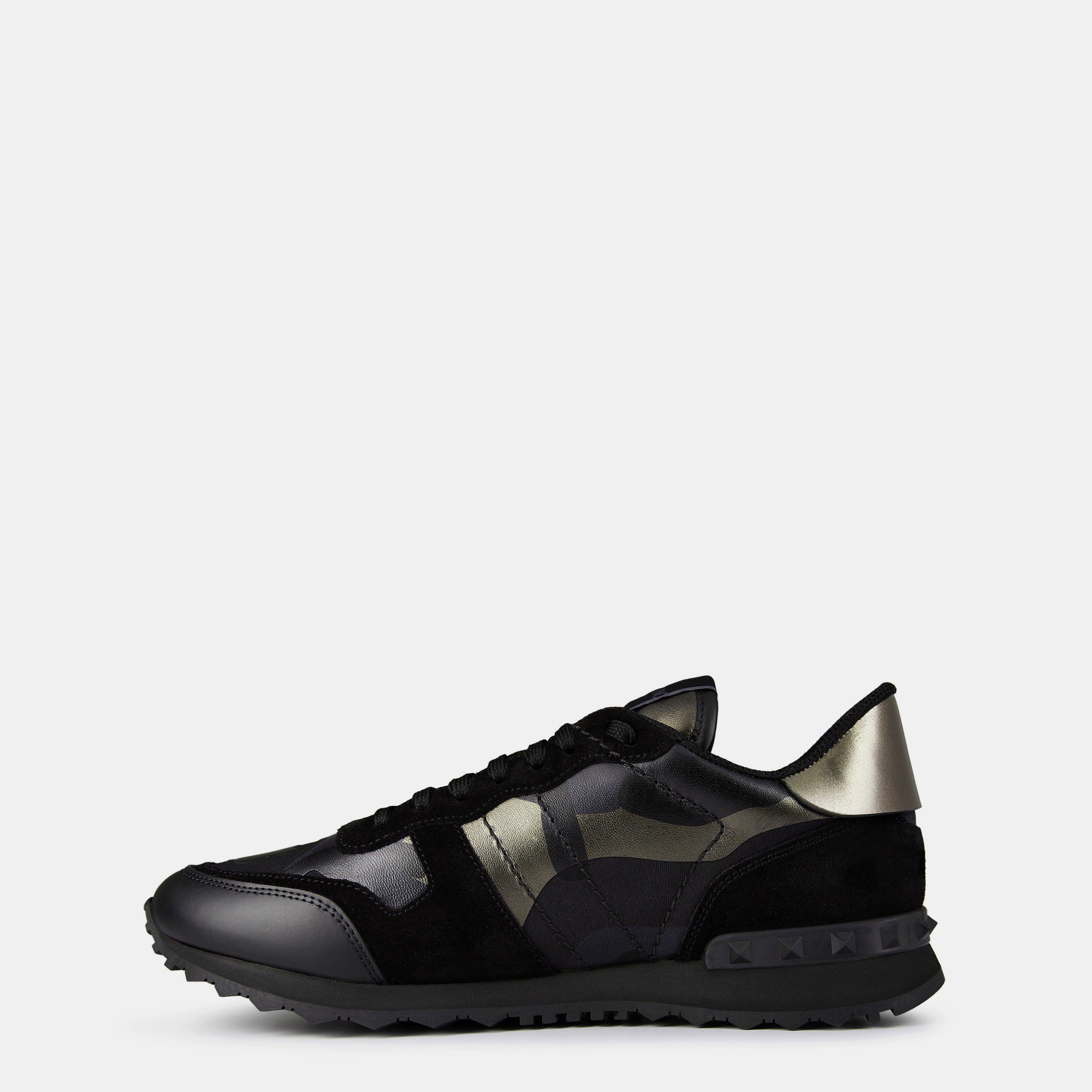 Nero/Metal - Valentino Garavani - Rockstud Camouflage Trainers - 2