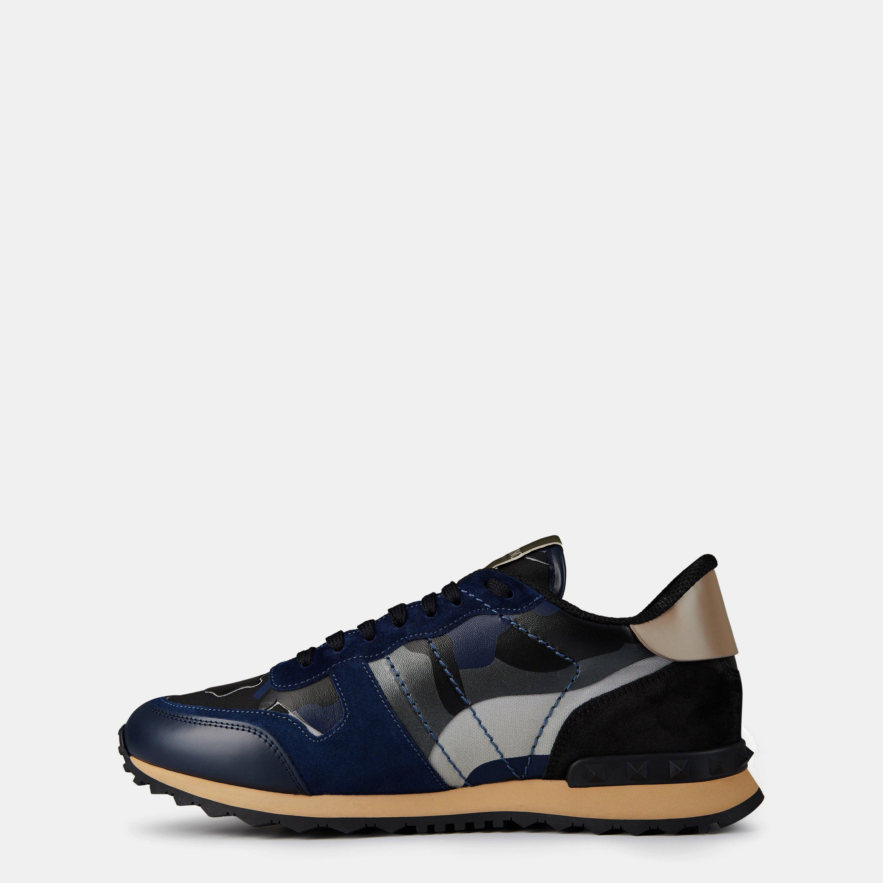 Blue BY0 - Valentino Garavani - Rockstud Camouflage Trainers - 2