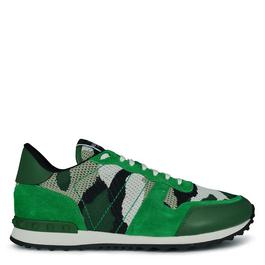 Valentino Garavani Mesh Camouflage Rockrunner Sneakers