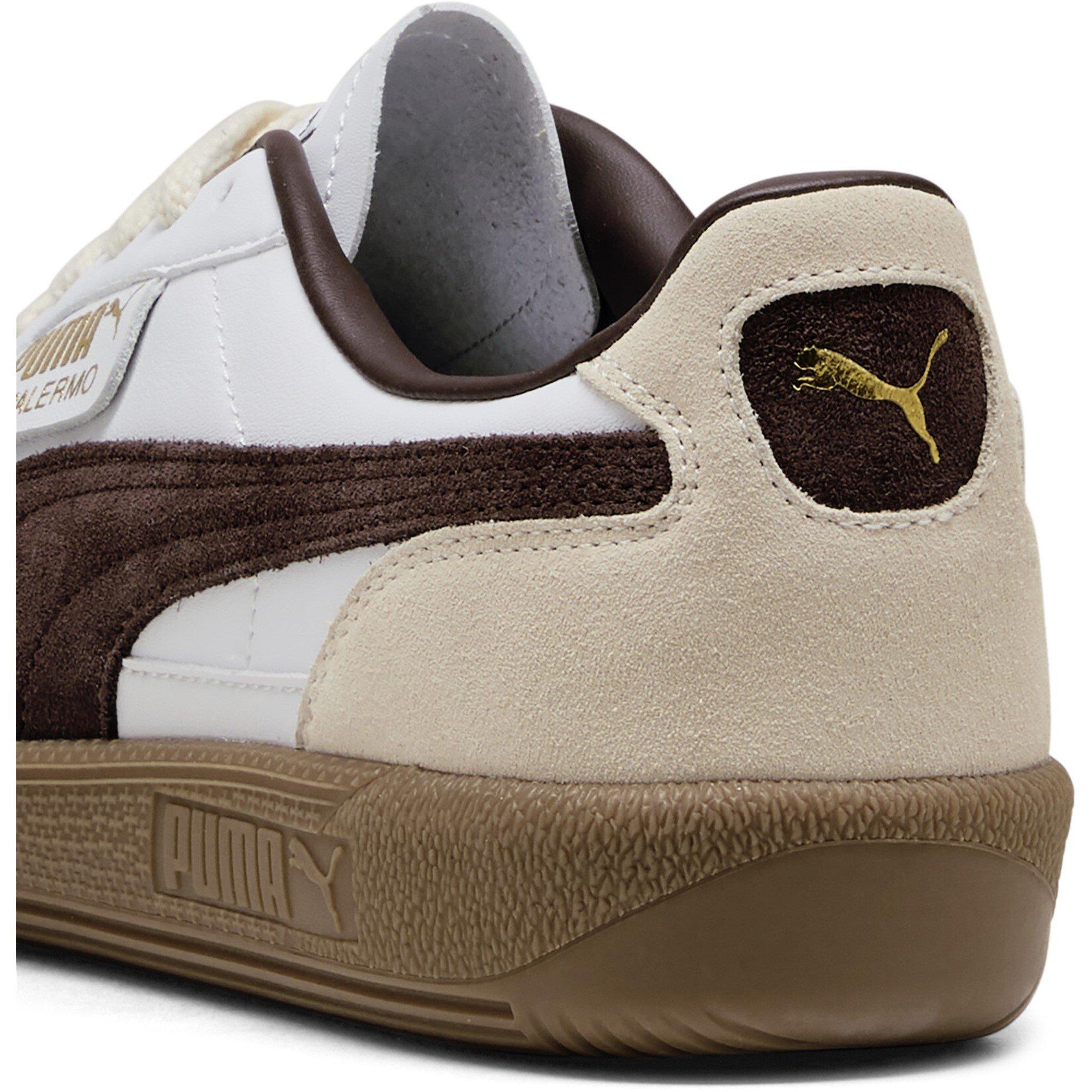 Wht/C.Brown-Gum - Puma - Palermo Leather Mens Shoes - 5
