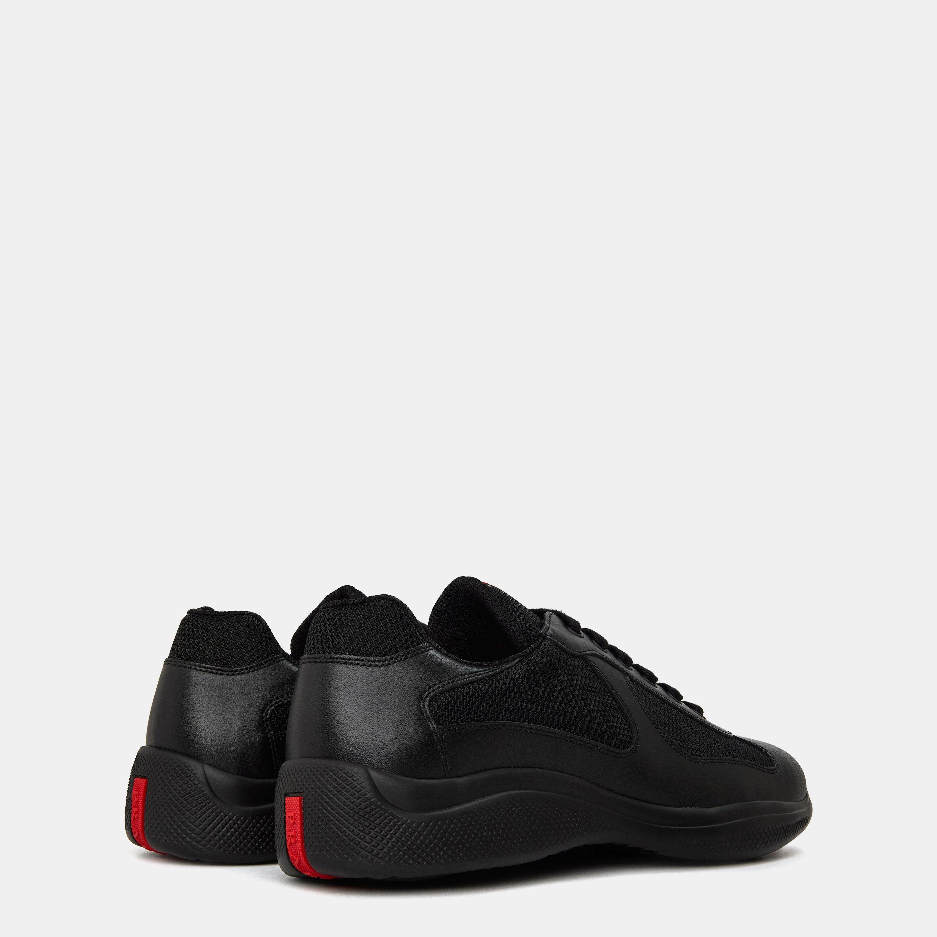 Nero - Prada - Men'S Americas Cup Leather Prada Trainers - 5