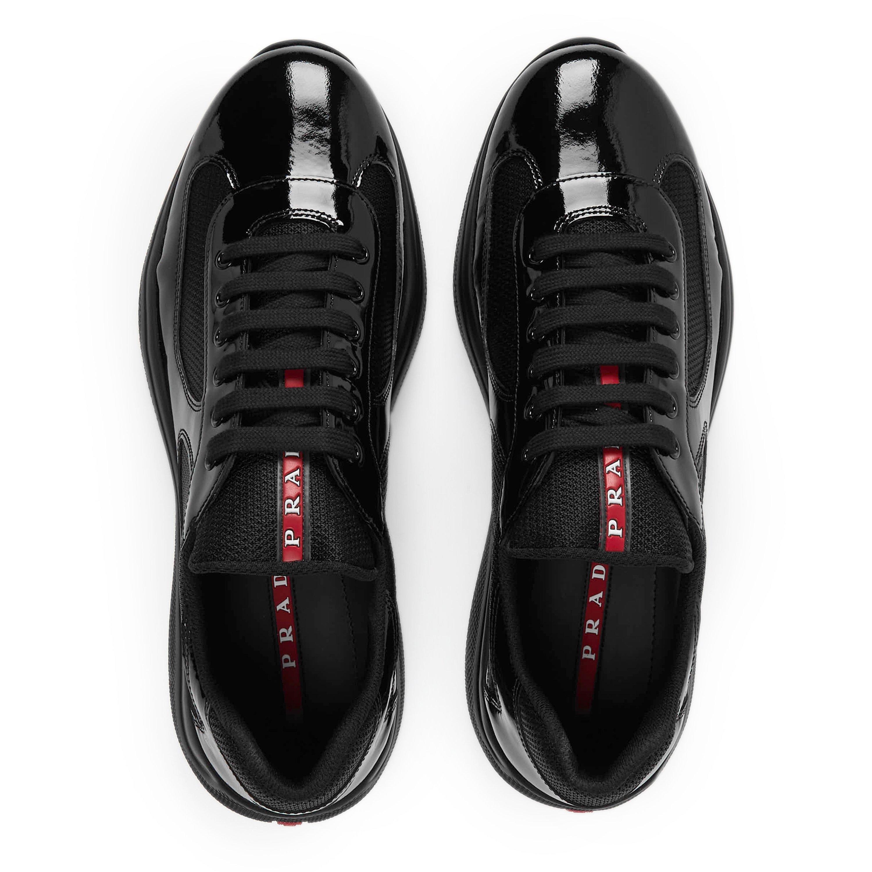 Patent Black - Prada - Mens Americas Cup Trainers - 4