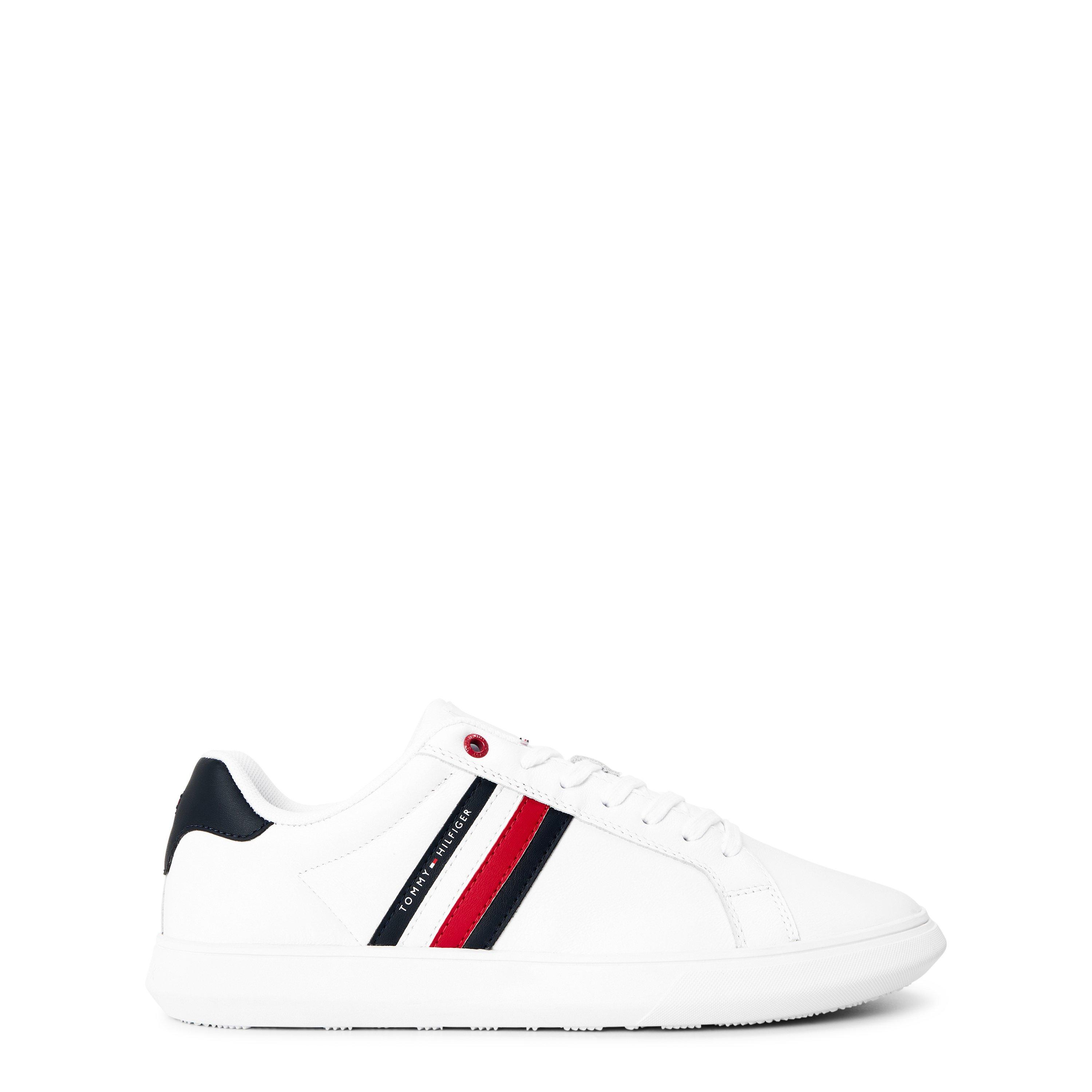 Tommy Hilfiger Men's Ess Lth Cupsle Low-Top Trainers - White - 11 (46)