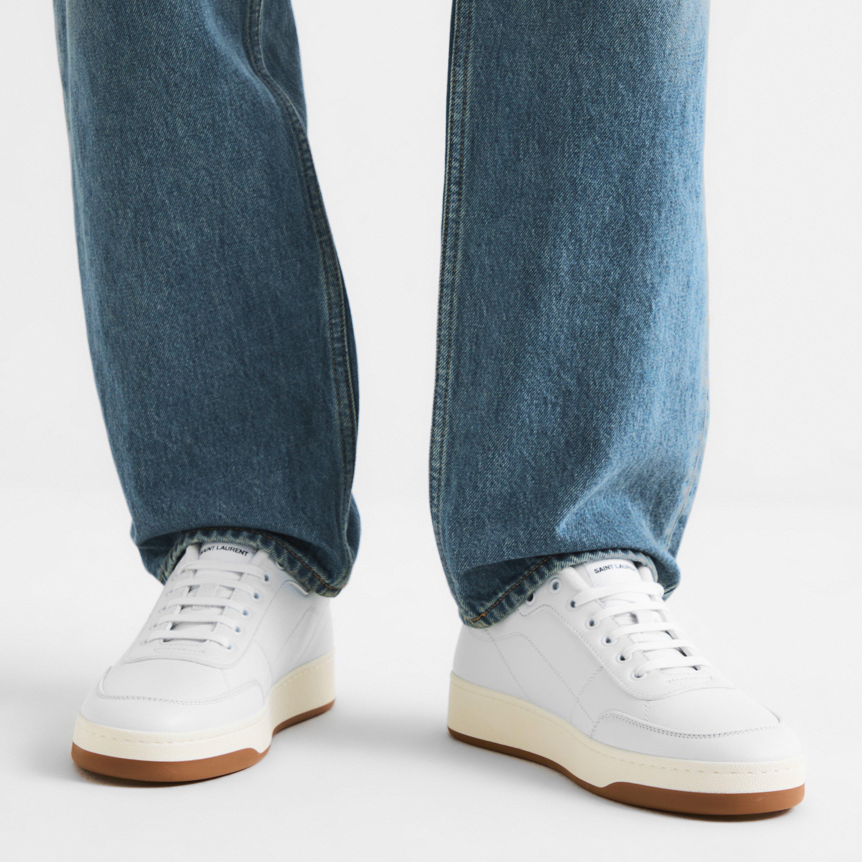 Whire/Blk - Saint Laurent - Men's Low-Top Trainers - 3