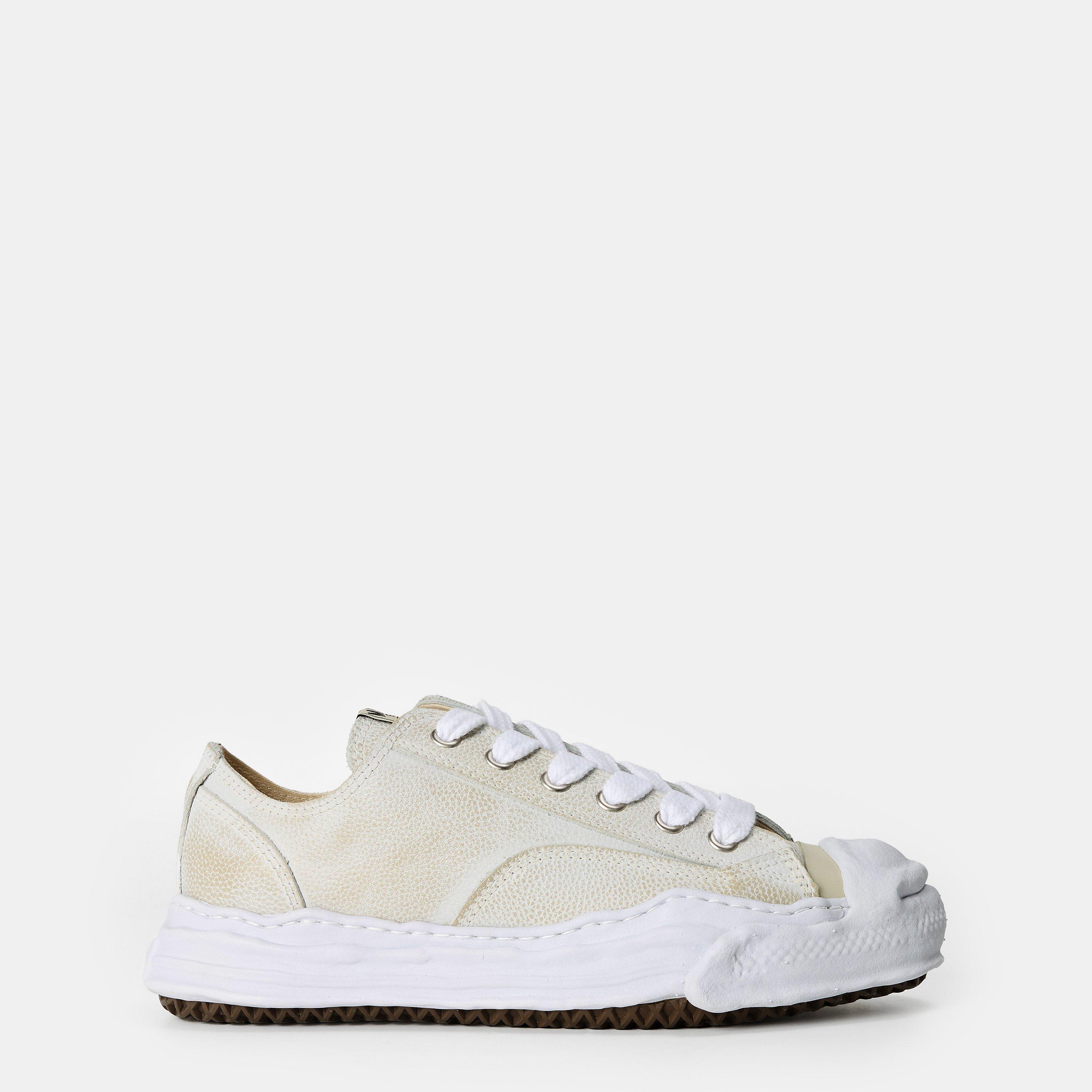 White - Mihara Yasuhiro - Men's Hank Leather Low-Top Trainers - 1