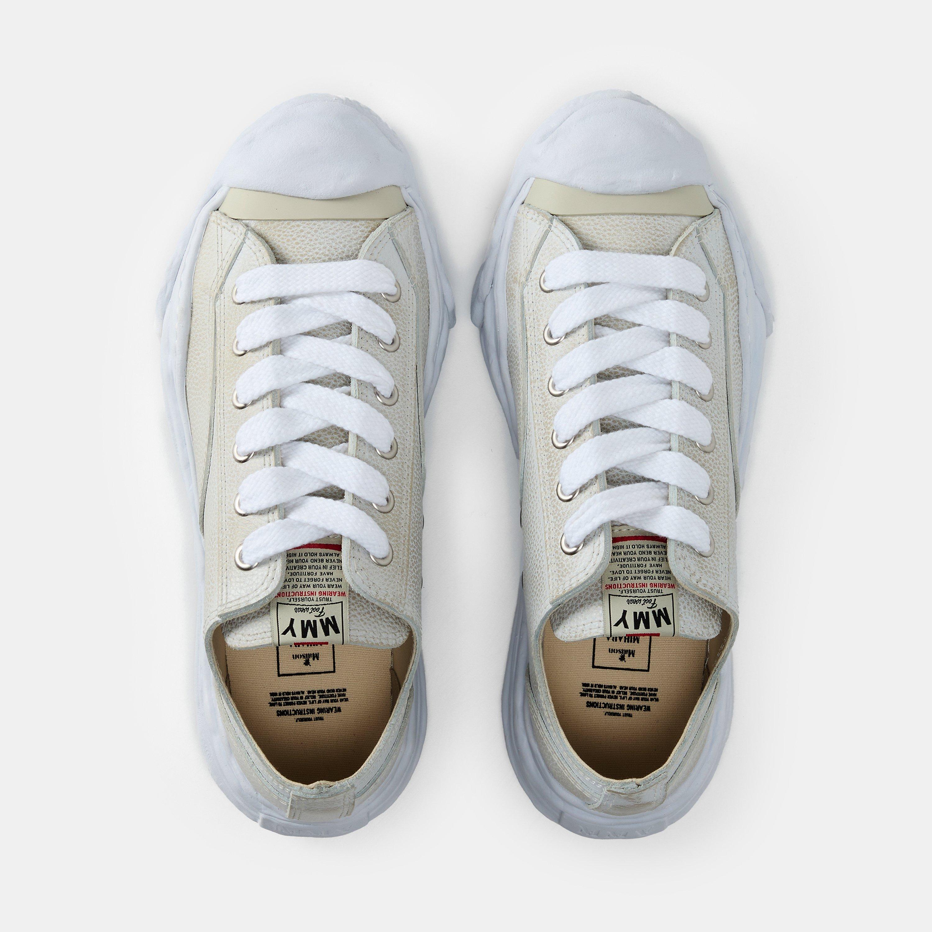 White - Mihara Yasuhiro - Men's Hank Leather Low-Top Trainers - 5