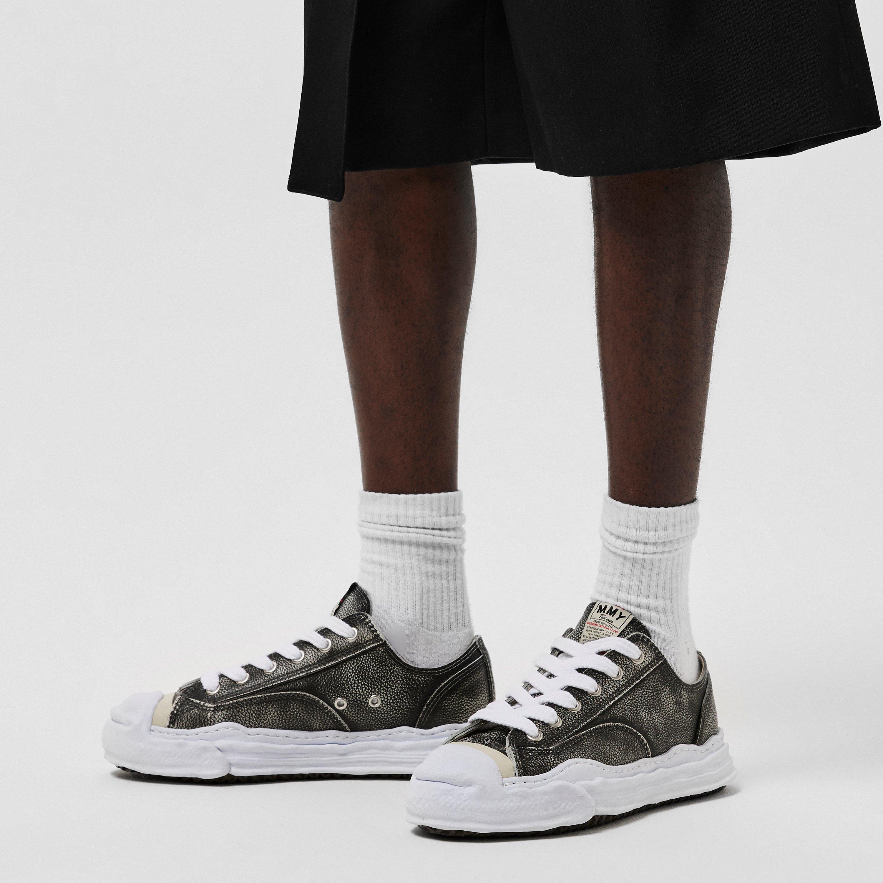 Black - Mihara Yasuhiro - Men's Hank Leather Low-Top Trainers - 3