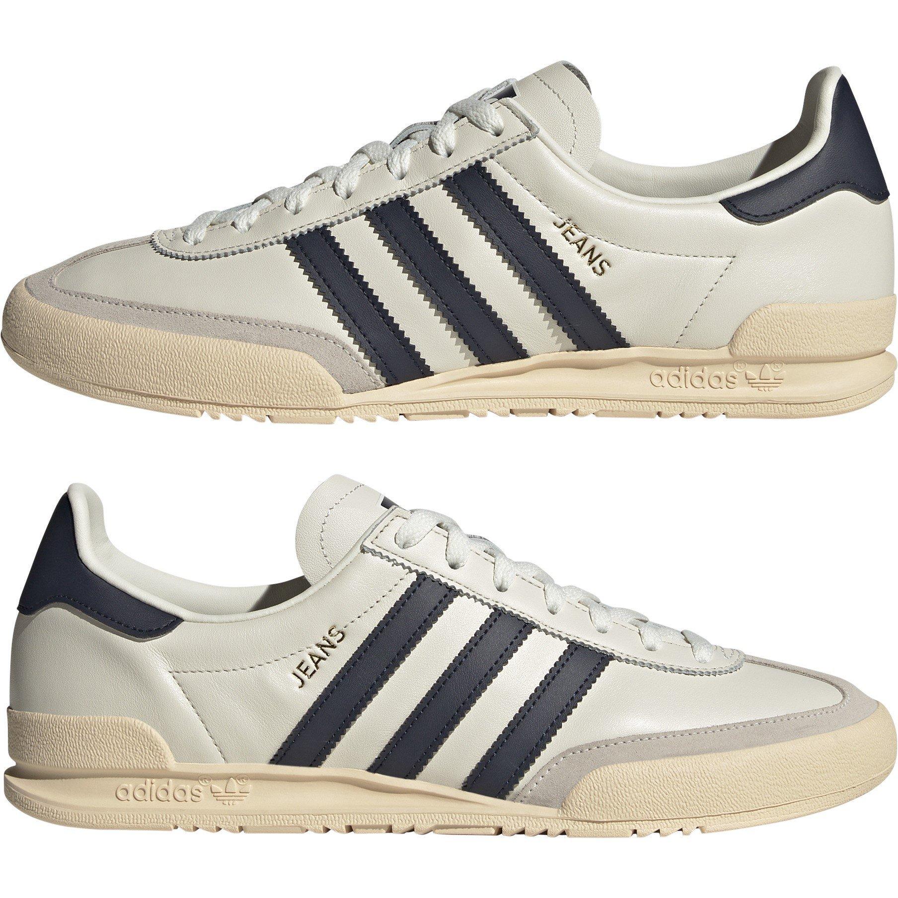 Adidas jeans white trainers on sale