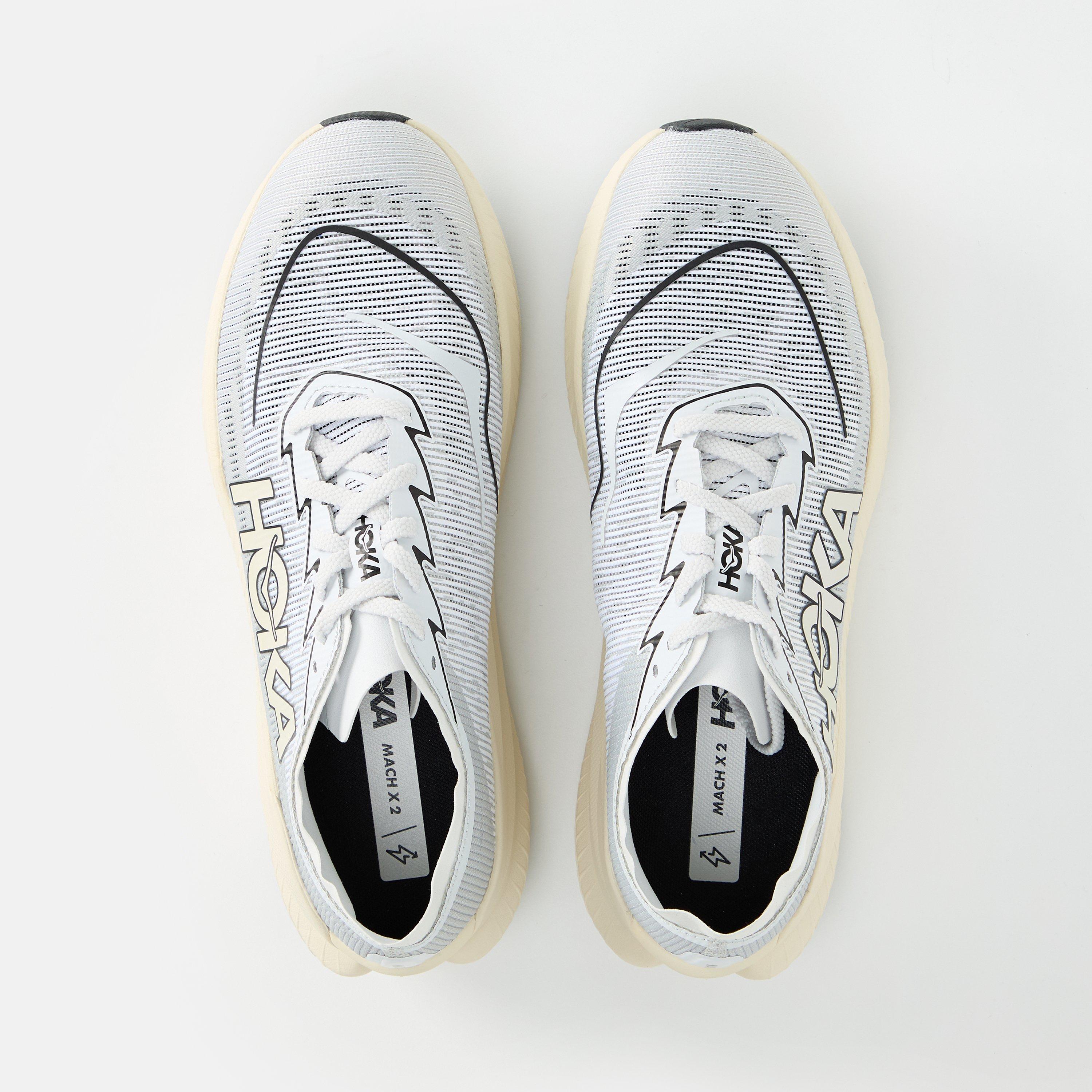 White Grey - Hoka - Men's Mach X Lightweight Low-Top Trainers - 5