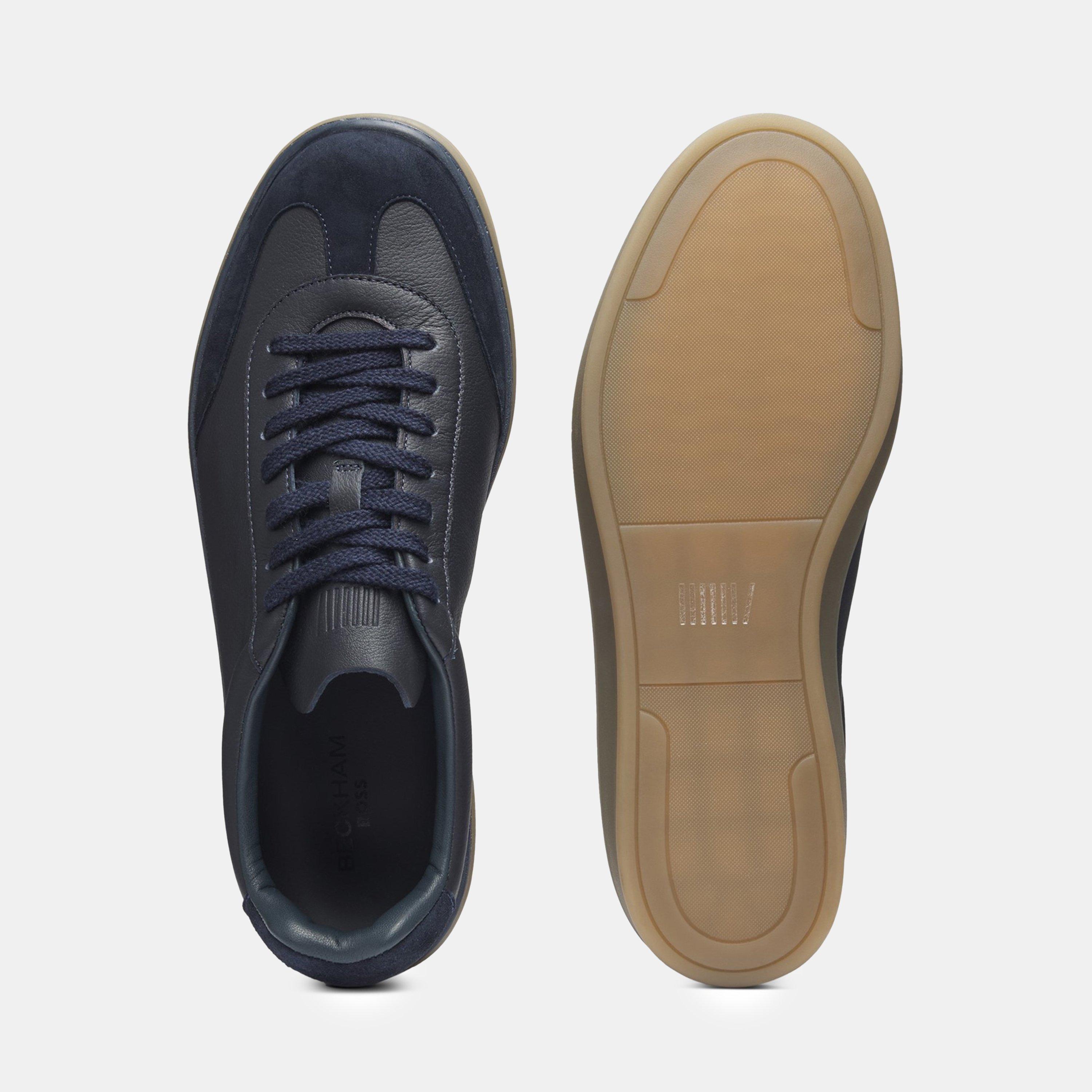 Blue 401 - Boss - Men's HBB Zarek Suede Double Breasted Design Trainers - 5