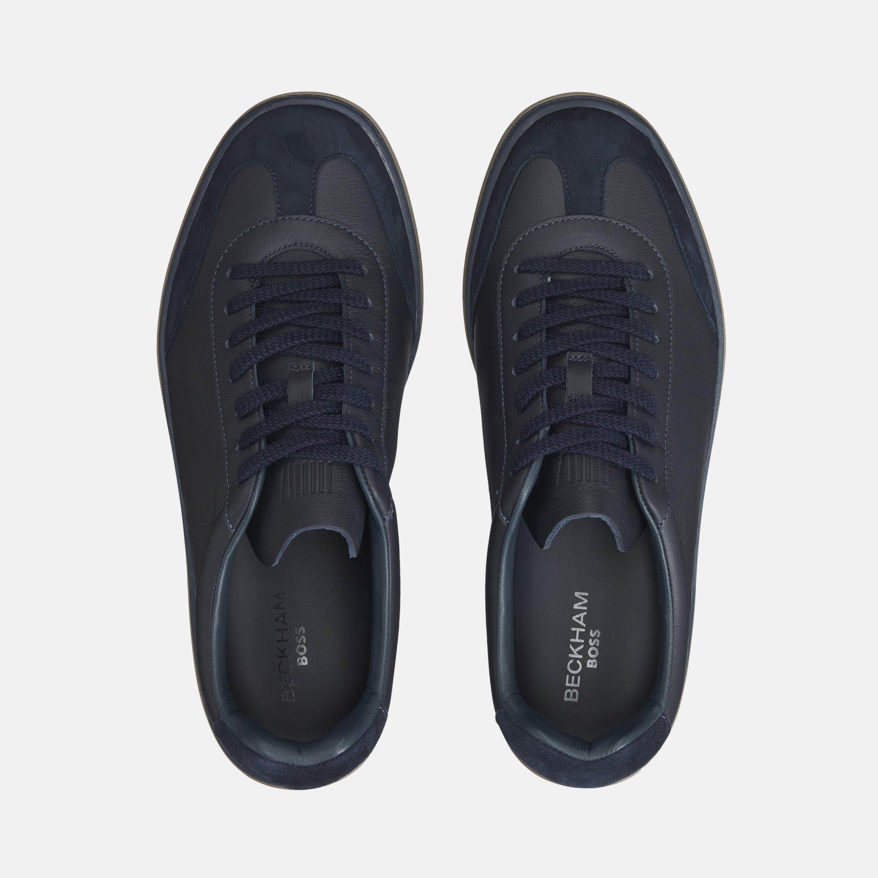 Blue 401 - Boss - Men's HBB Zarek Suede Double Breasted Design Trainers - 8