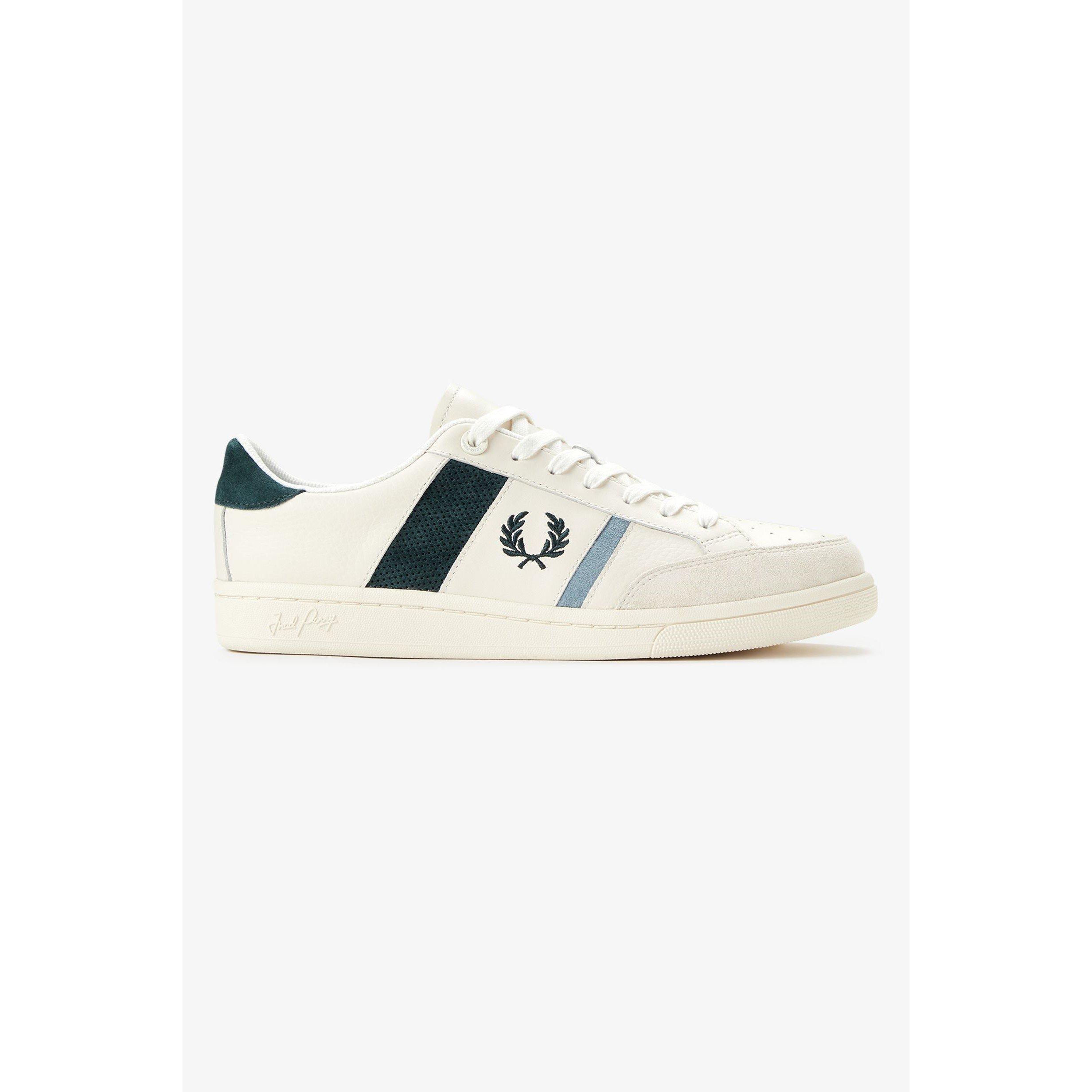 Fred Perry Men's Low-Top Trainers - Ecru/Grass Rts - 9 (43)