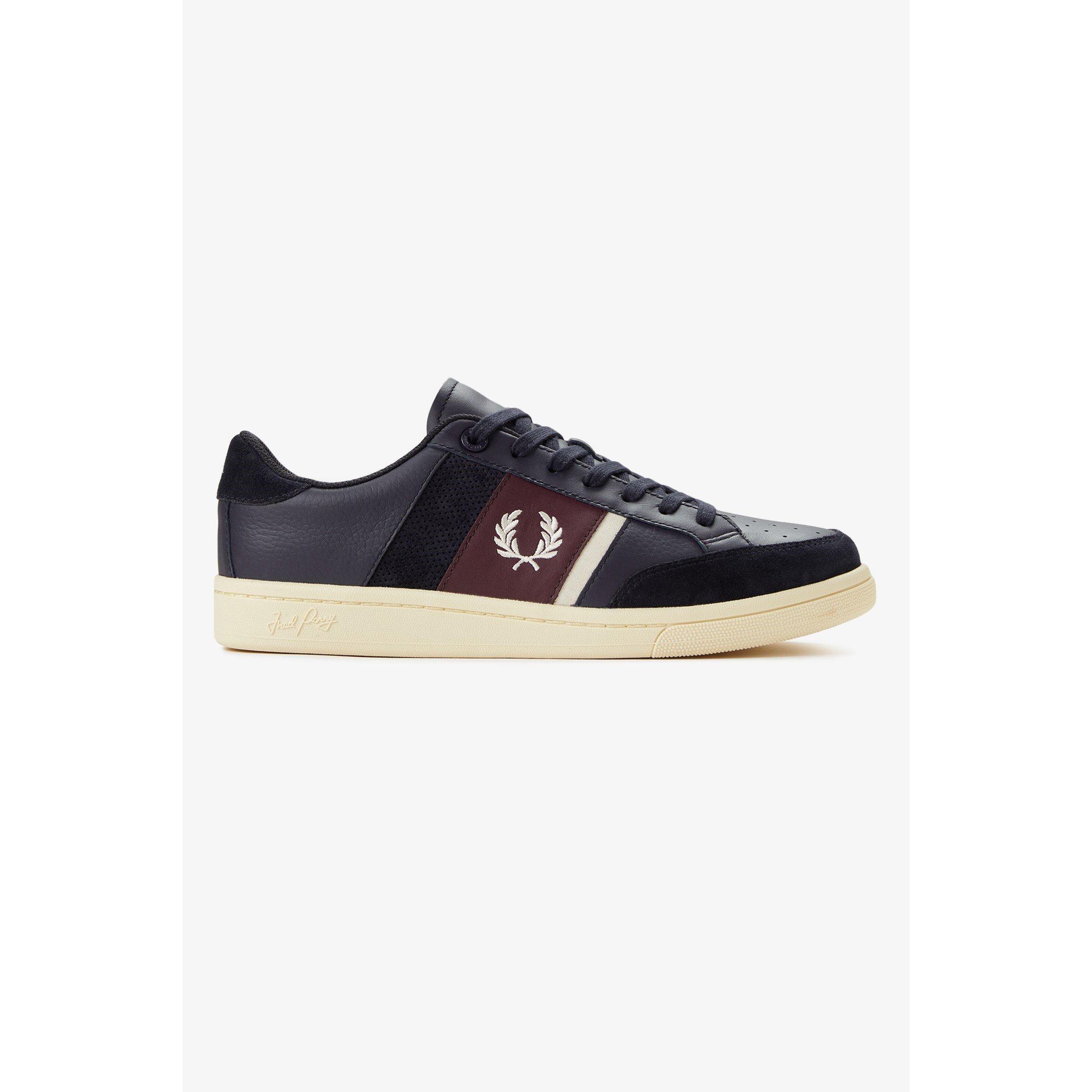 Navy/Ecru - Fred Perry - Men's Low-Top Trainers - 1