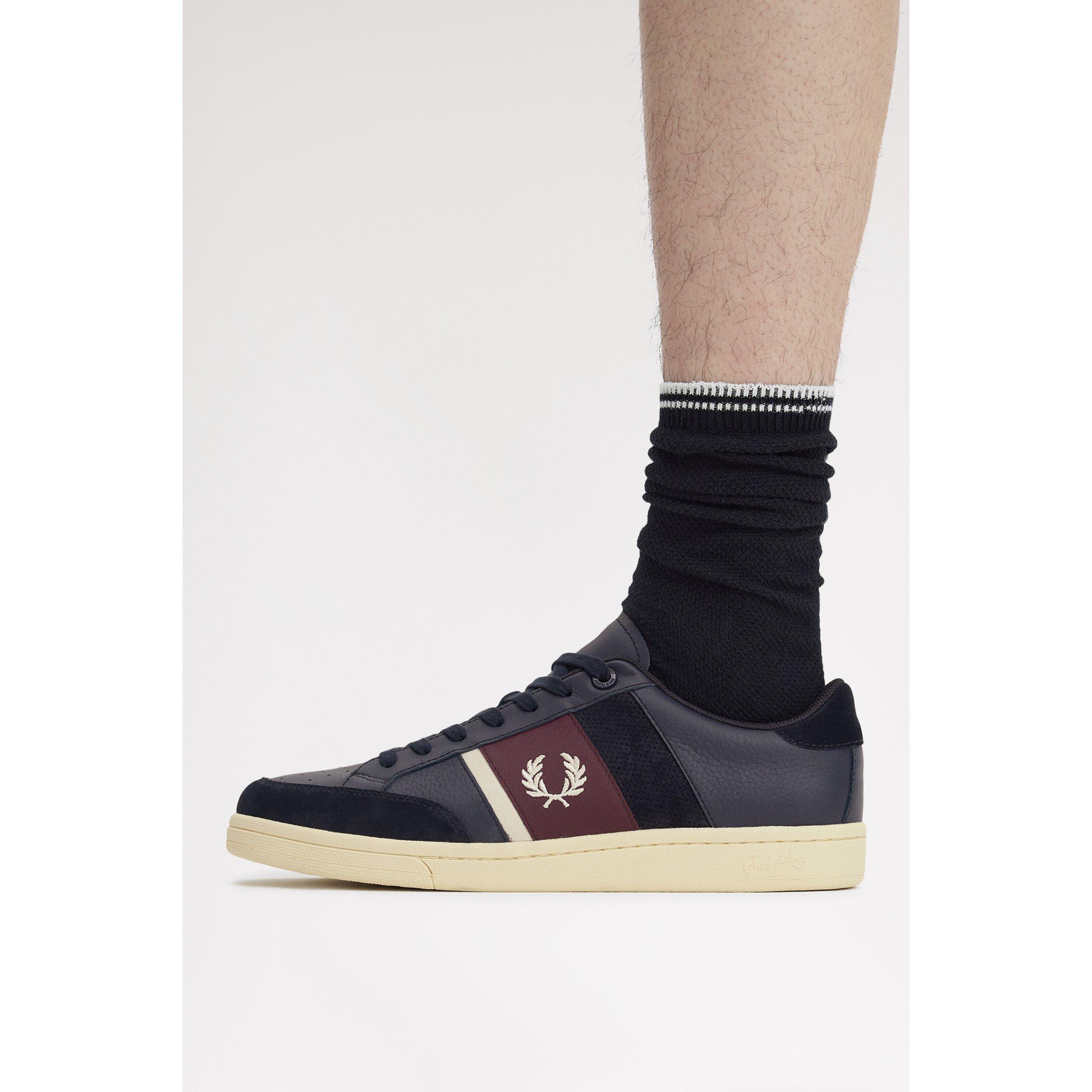 Navy/Ecru - Fred Perry - Men's Low-Top Trainers - 3