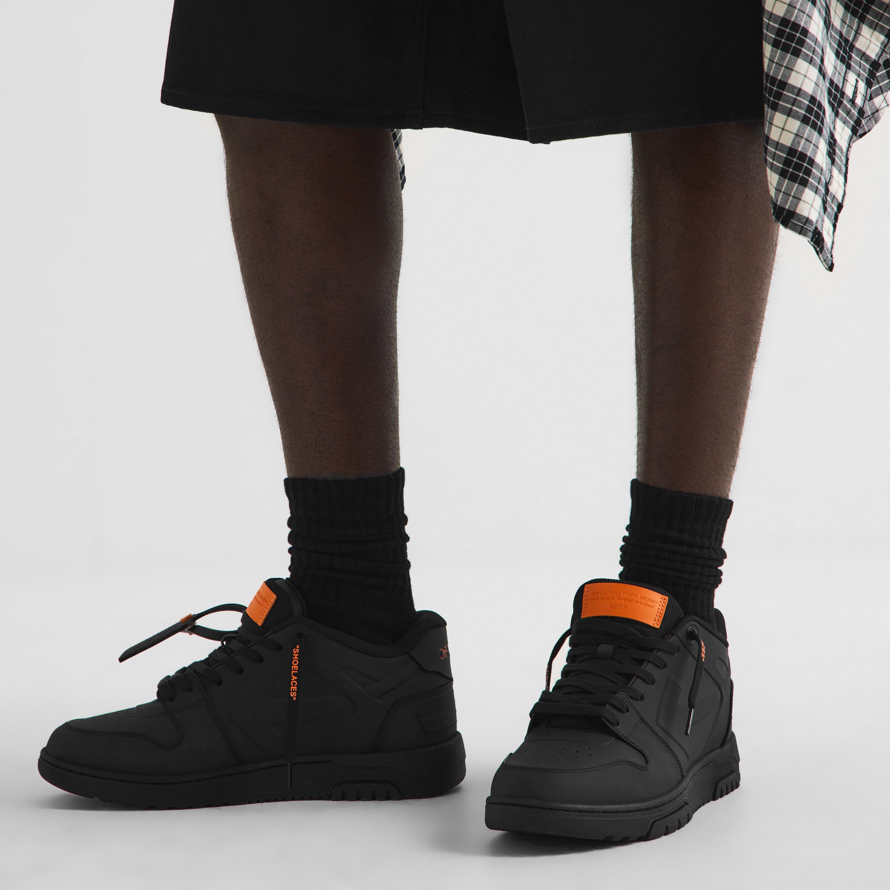 Black/Orange - Off White - Men's Molded Low-Top Trainers - 3