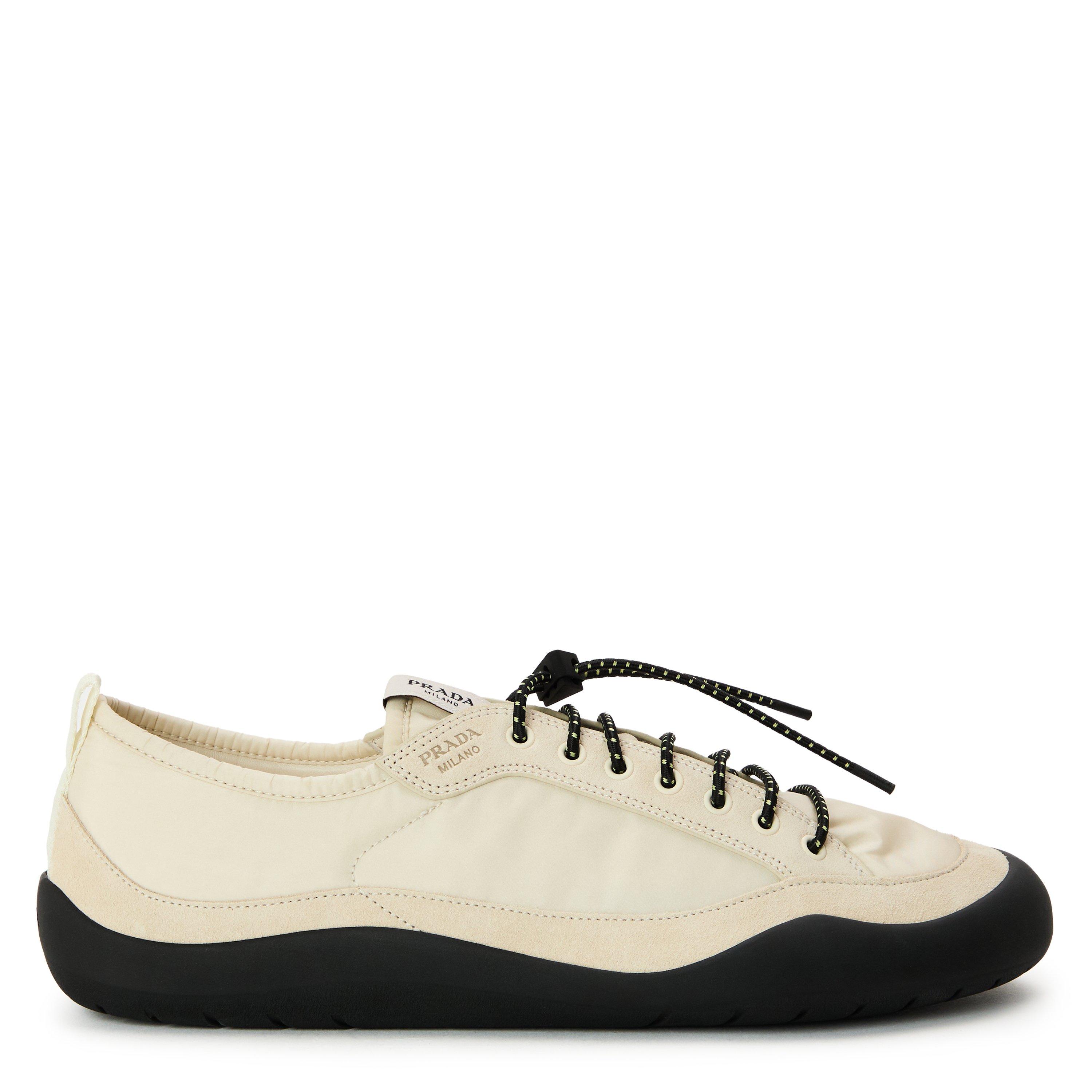 Prada Men's Low-Top Trainers - White/Black - Size 8 (42)