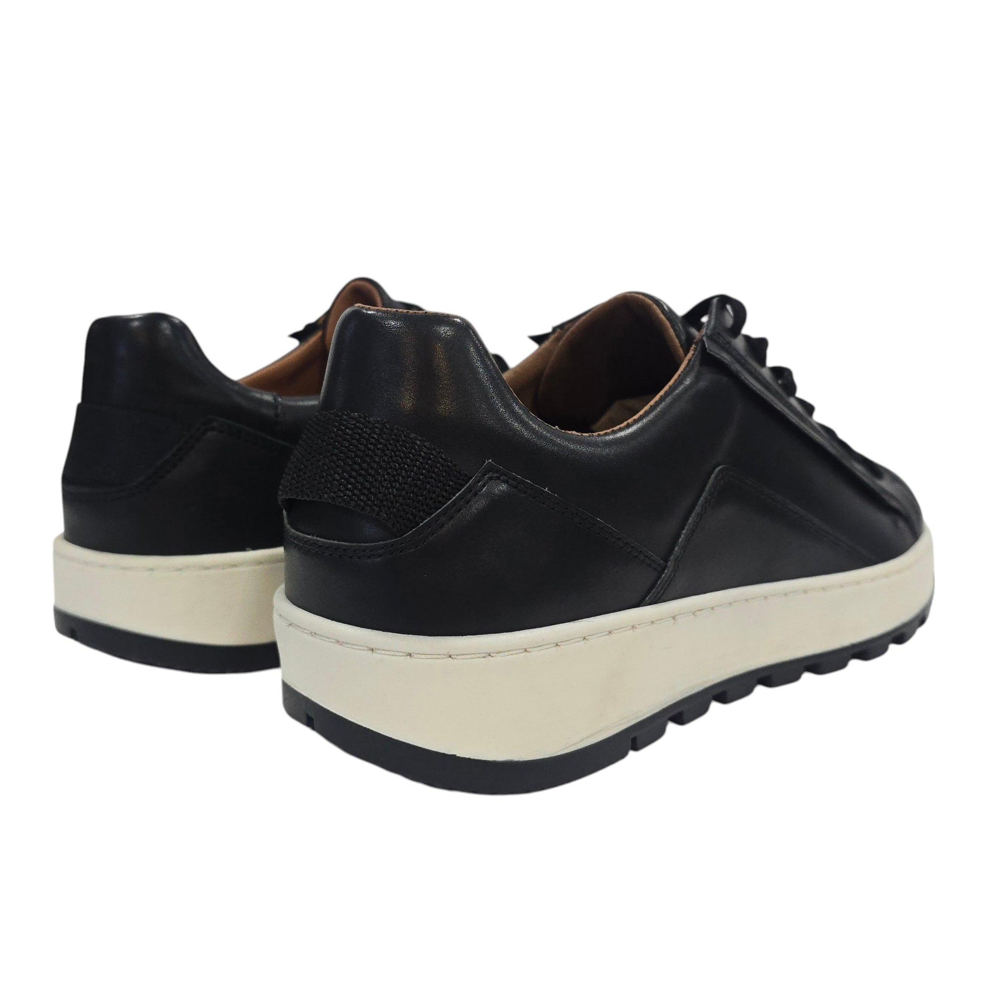 Black - Nicholas Deakins - Gilmore Leather Lace Up Cloudfoam Low-Top Trainers - 4