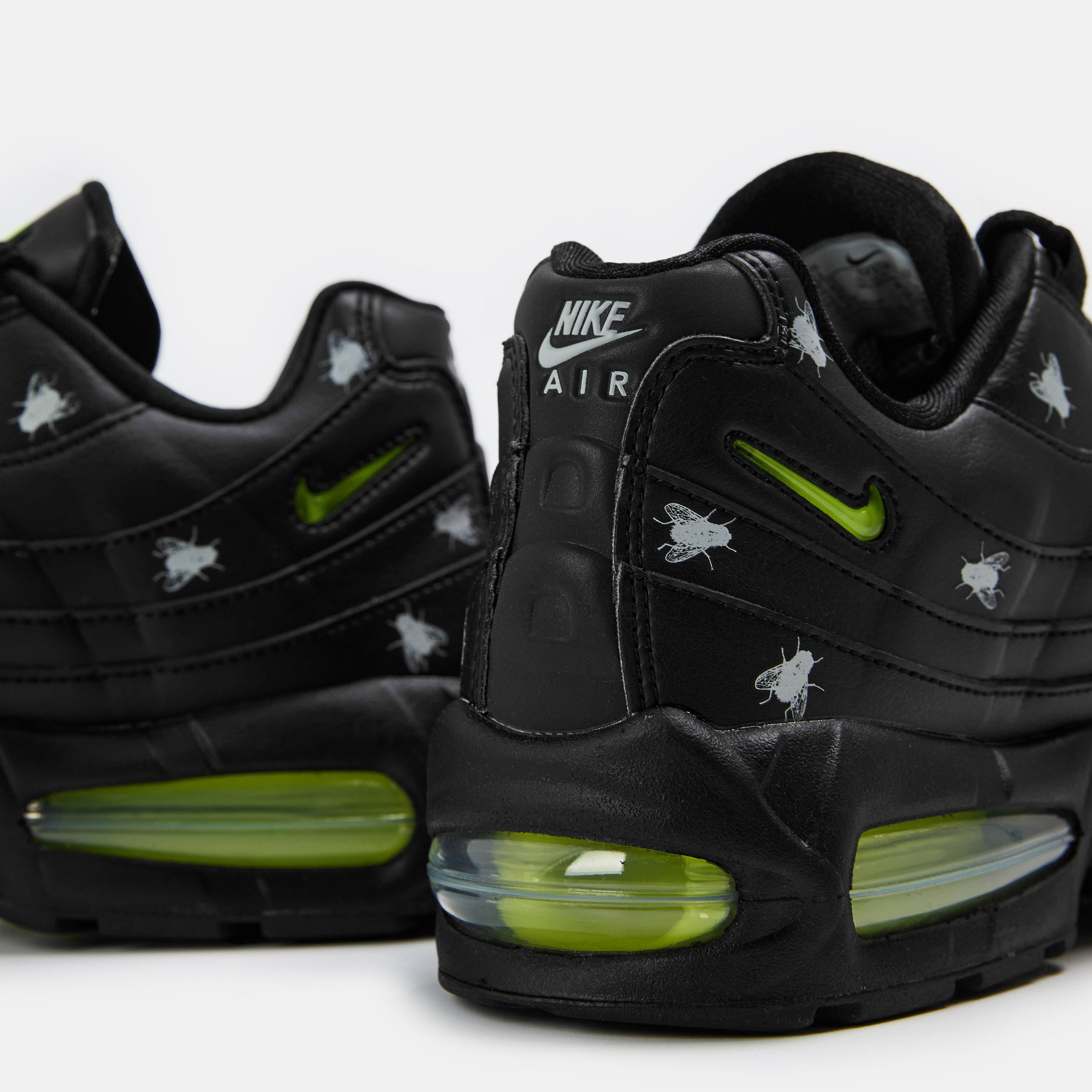 Black/Neon - Nike - Men's Air Max 95 Premium Low-Top Trainers - 4