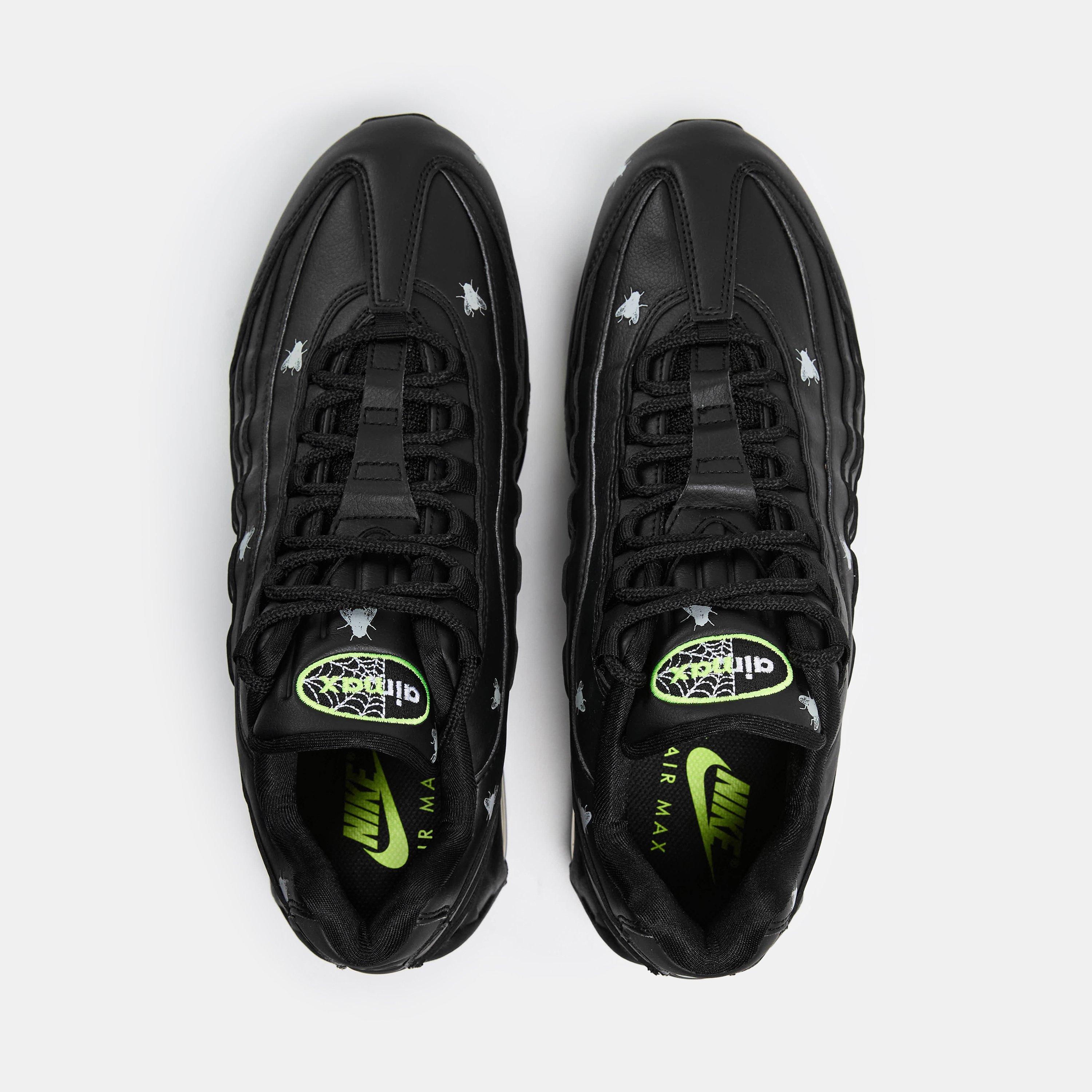 Black/Neon - Nike - Men's Air Max 95 Premium Low-Top Trainers - 5