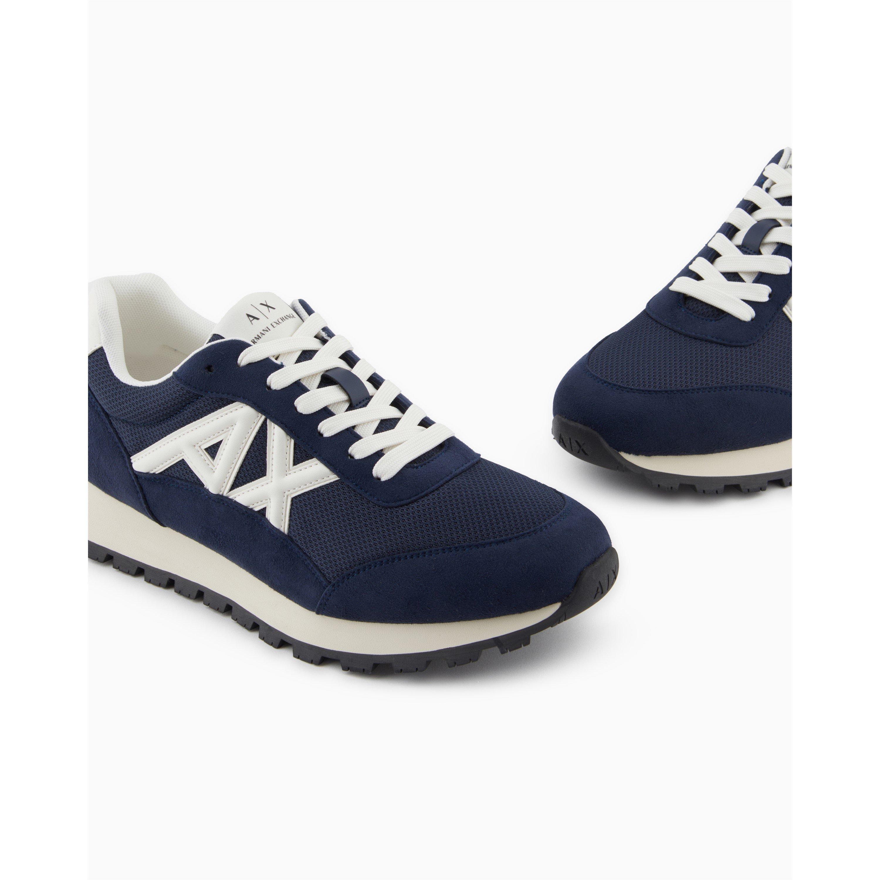 Marineblauw/Wit - Armani Exchange - Men's Runners - 4