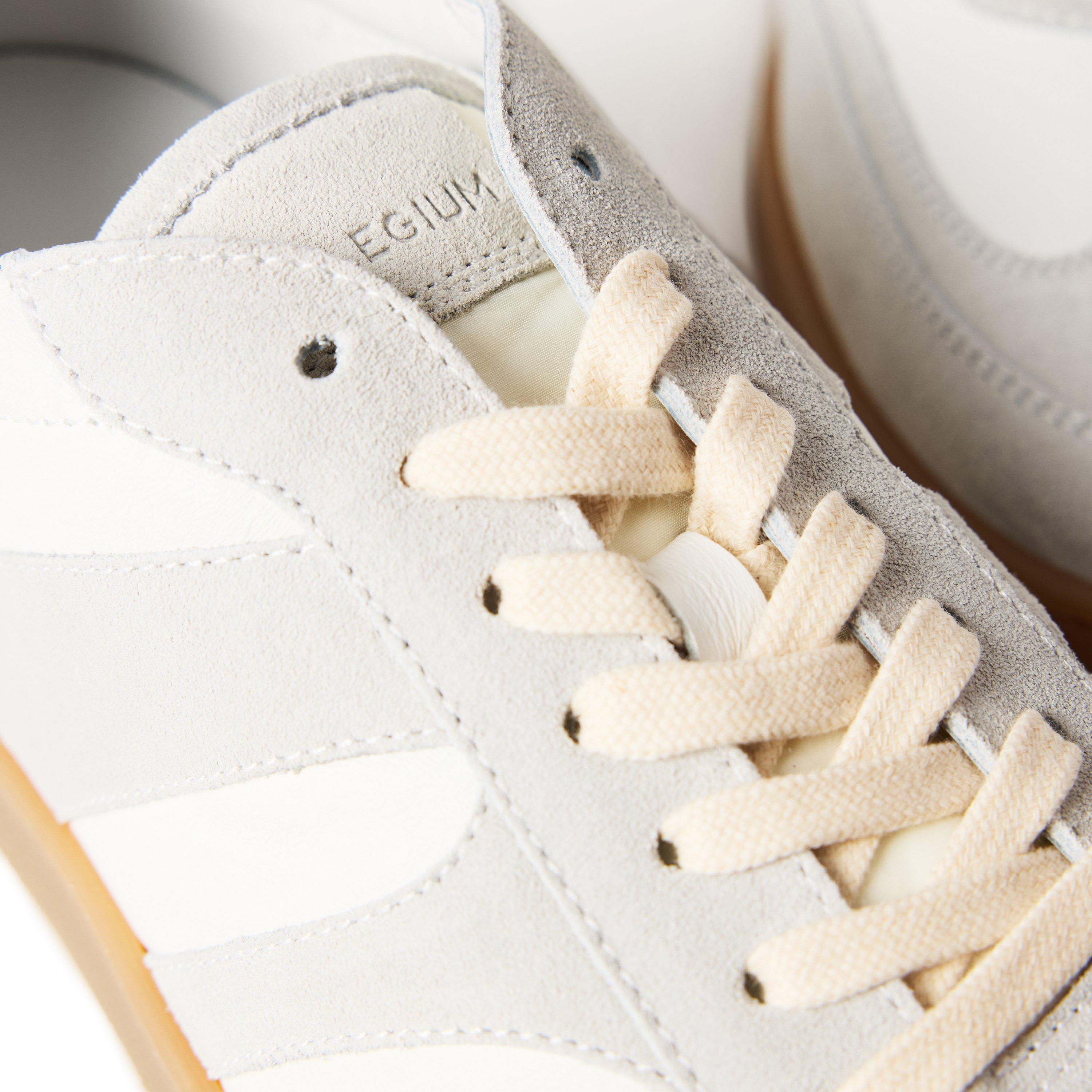 Platinum Suede - Collegium - Court III Leather Trainers - 3