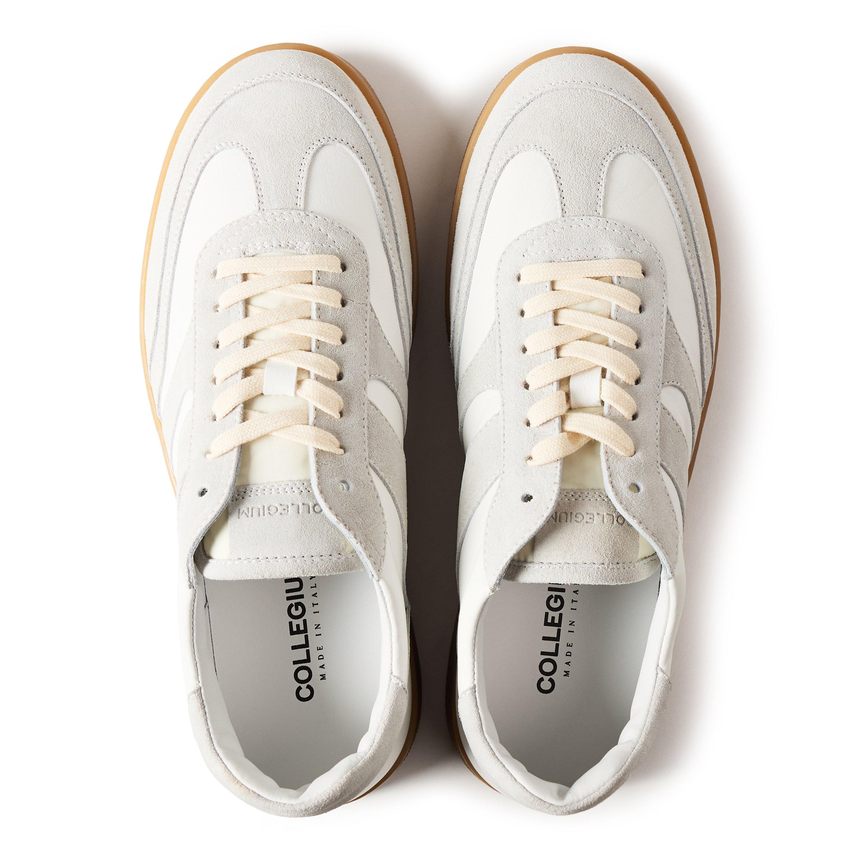 Platinum Suede - Collegium - Court III Leather Trainers - 4