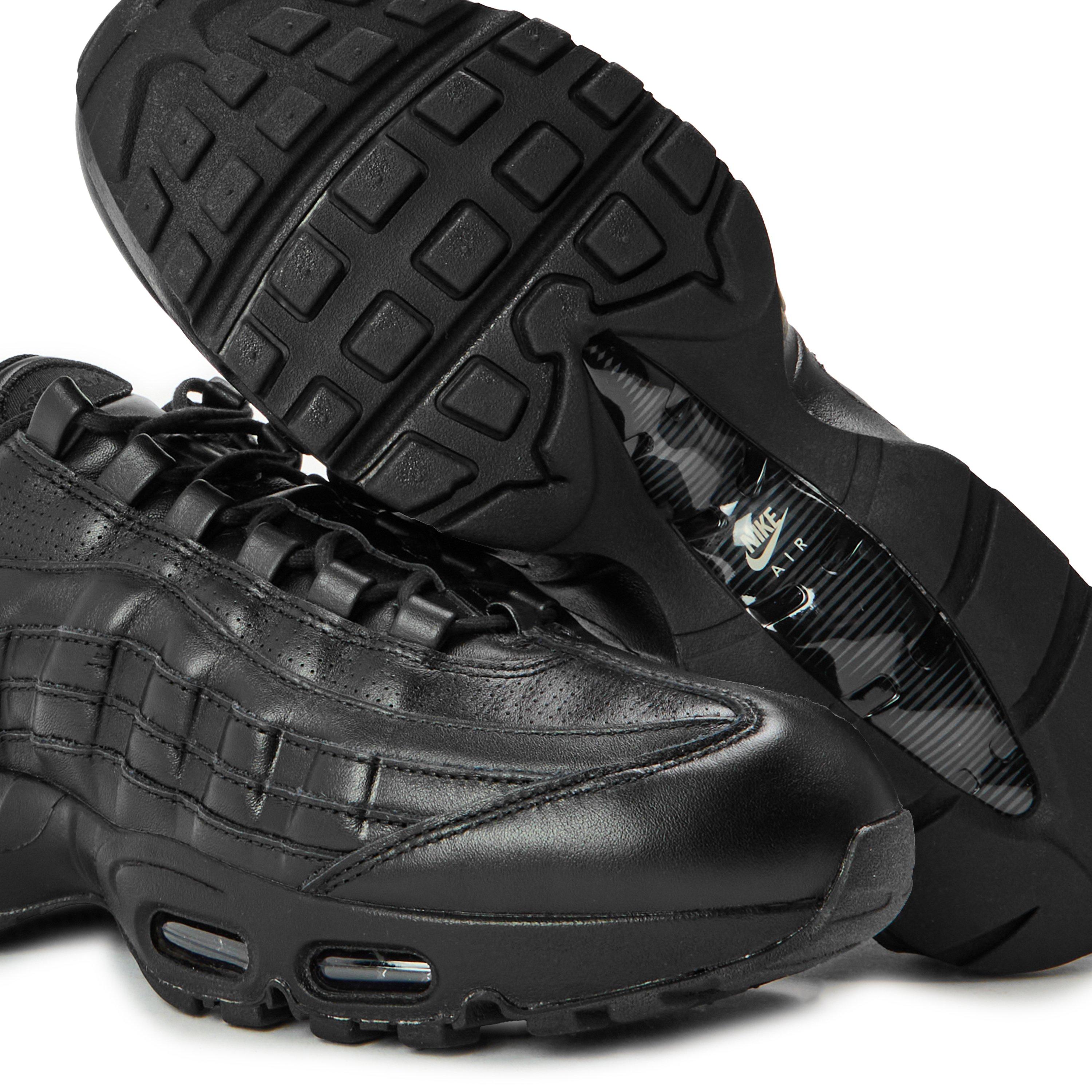 Black - Nike - Nike Air Max 95 Leather Big Bubble - 4