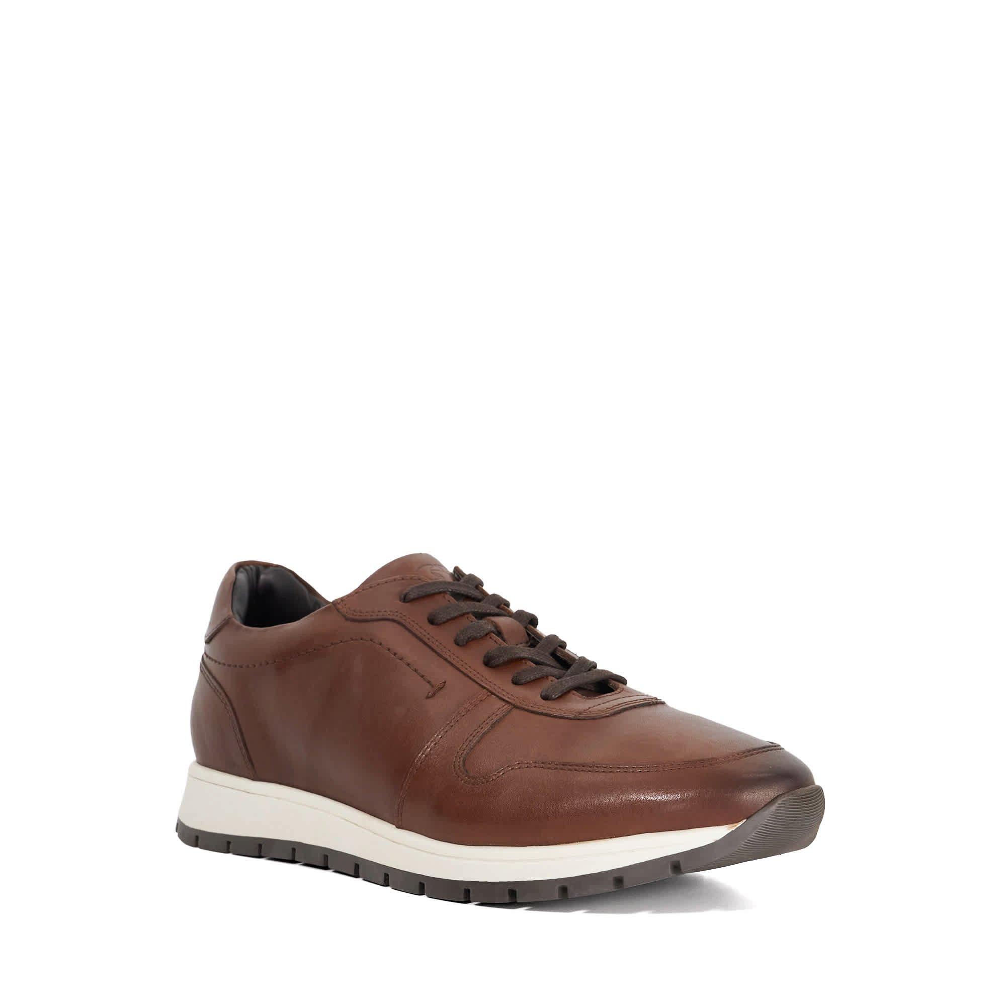 Marron Cuir - Dune London - Men's Tris Low-Top Trainers - 2