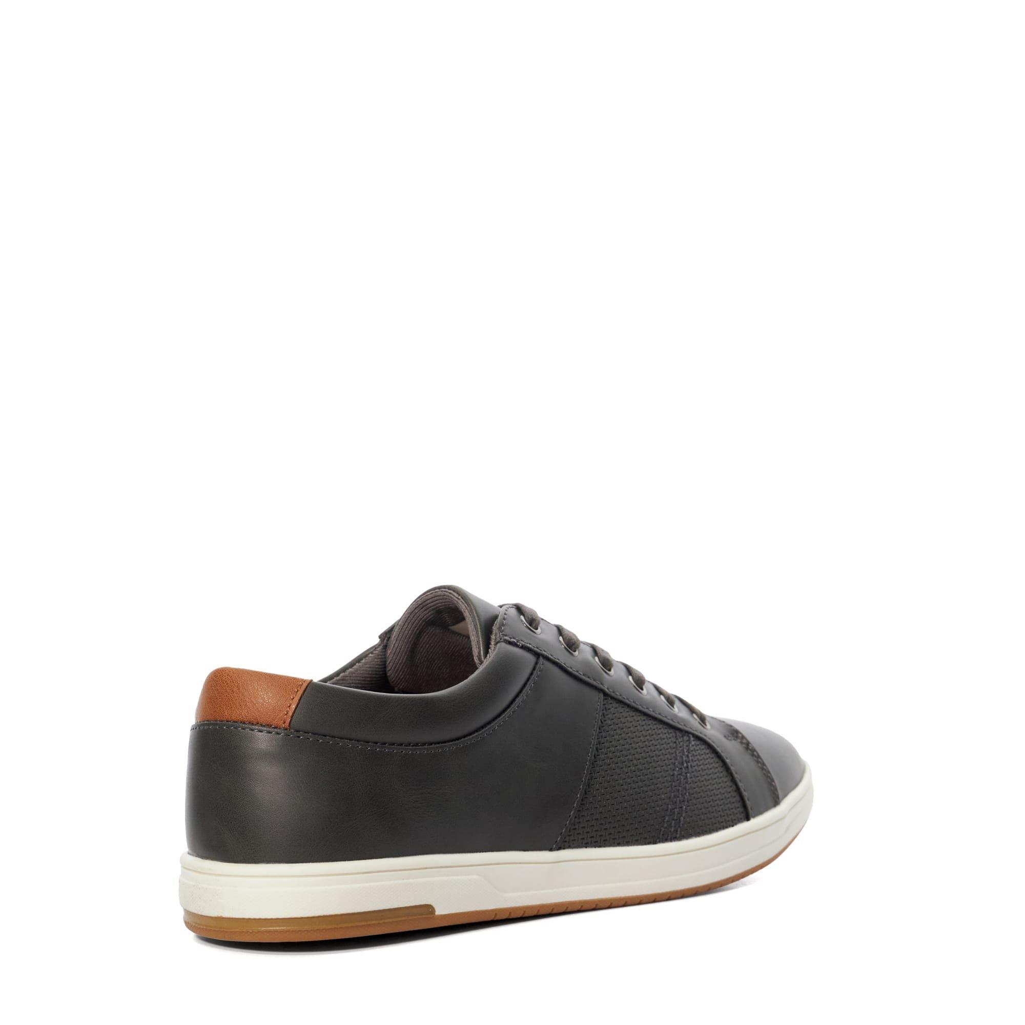 Grey Synthetic - Dune London - Men's Trez Low-Top Trainers - 3