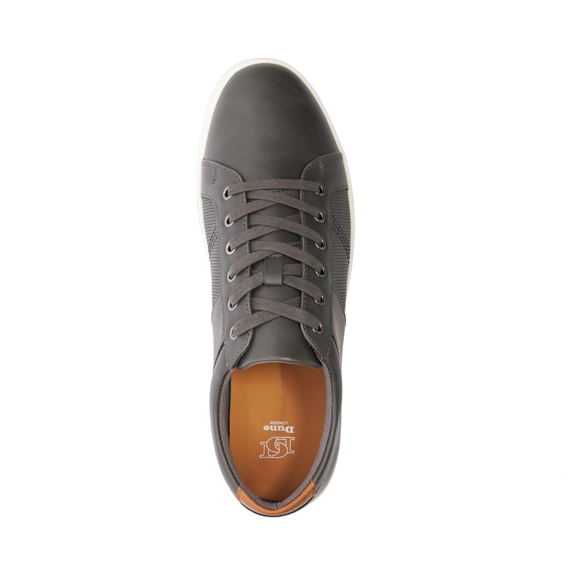 Grey Synthetic - Dune London - Men's Trez Low-Top Trainers - 4