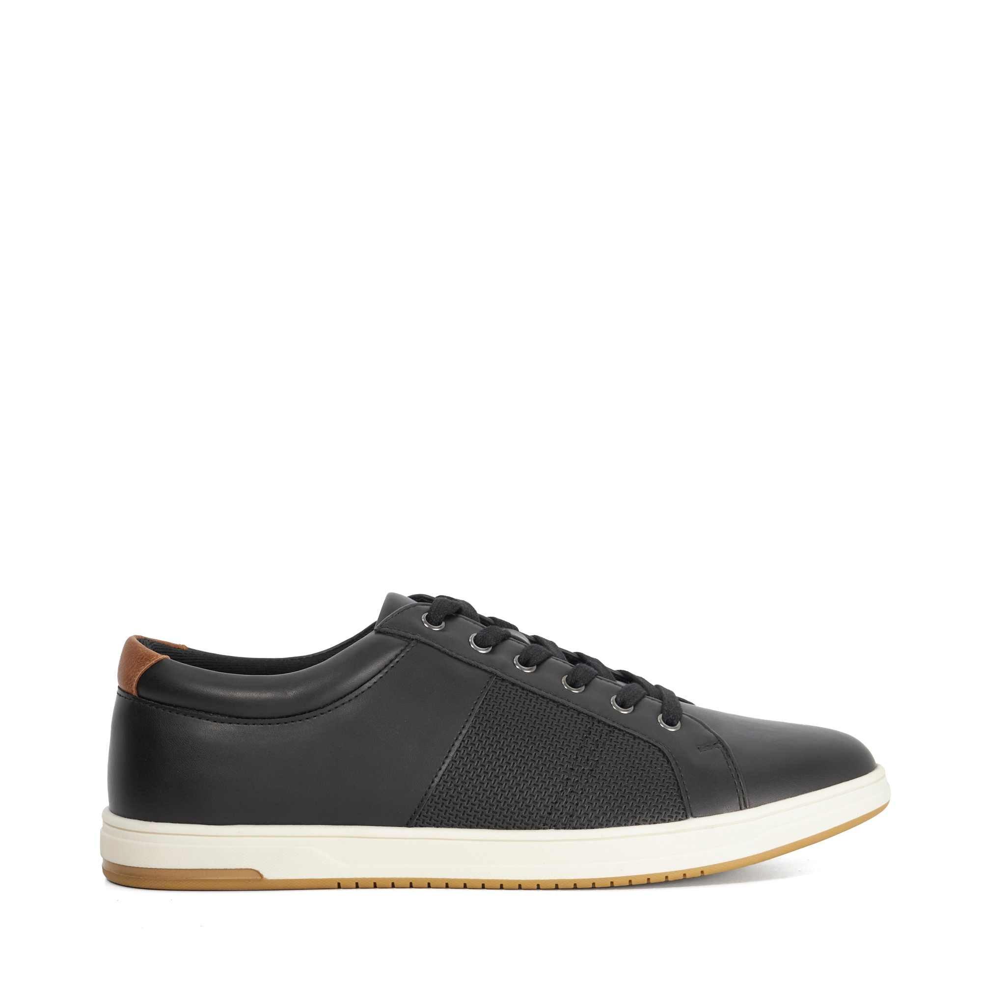 Black Synthetic - Dune London - Men's Trez Low-Top Trainers - 1
