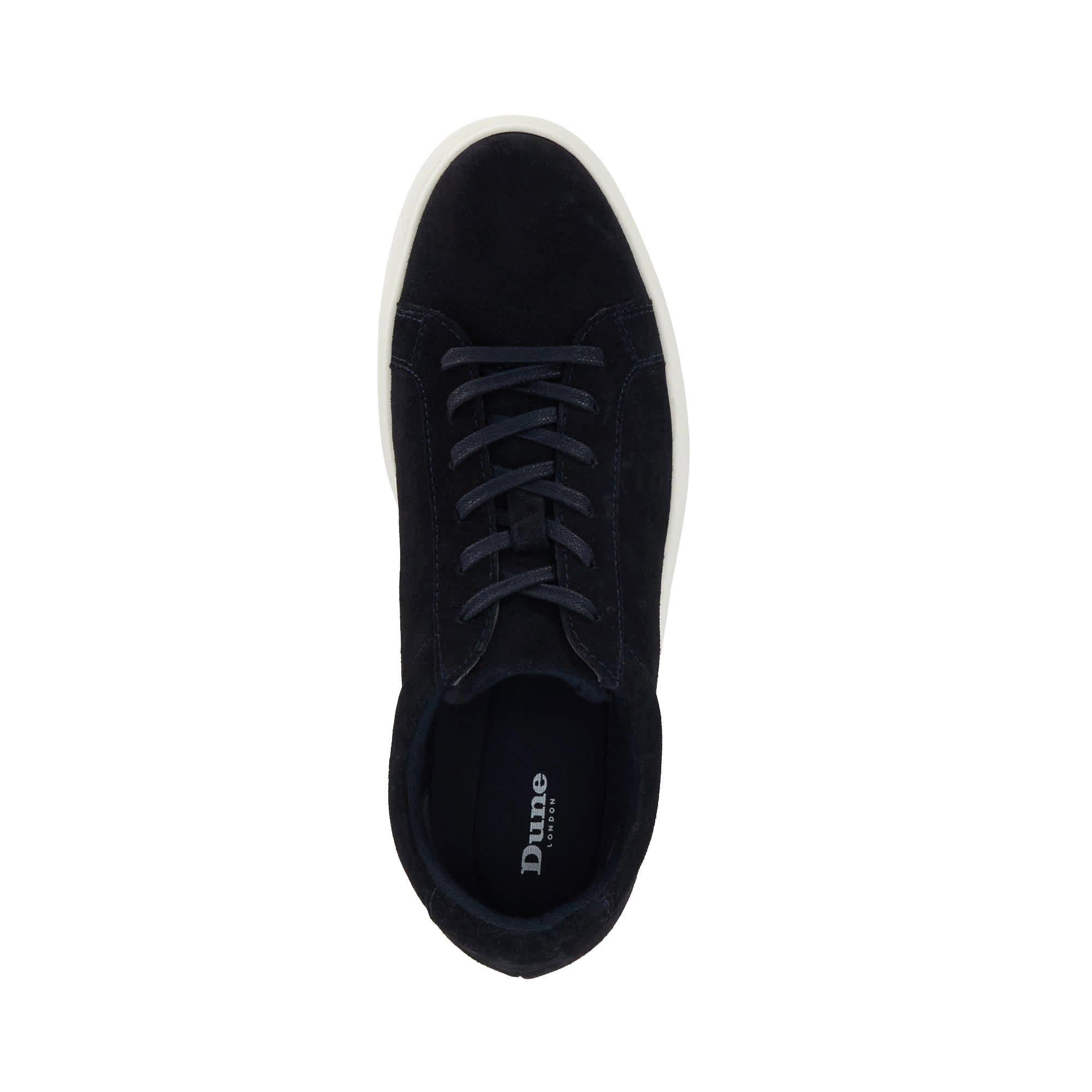 Navy Suede - Dune London - Men's Tais Low-Top Trainers - 4