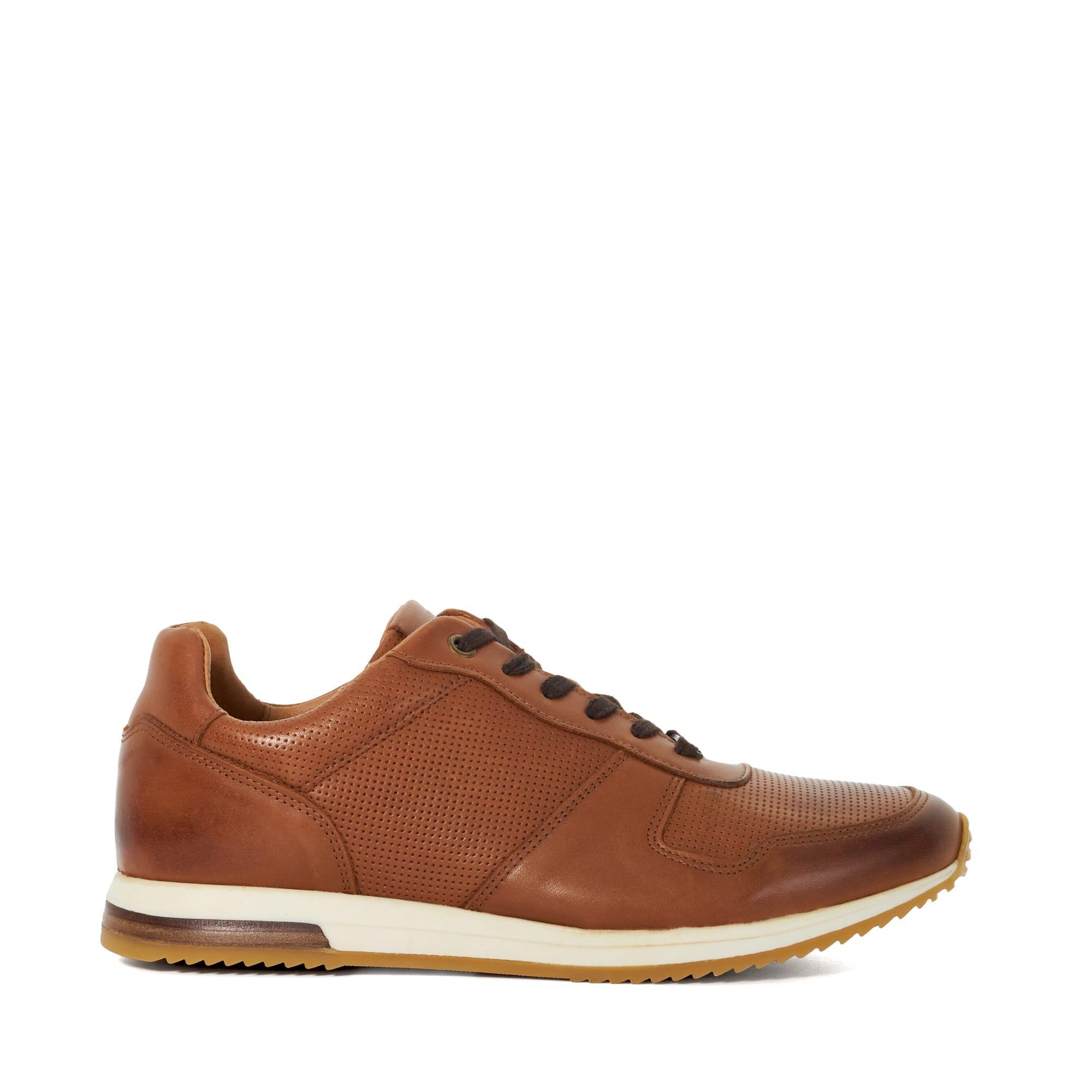 Dune London Men's Trilogy Runner Low-Top Trainers - Tan Suede - 11 (45)