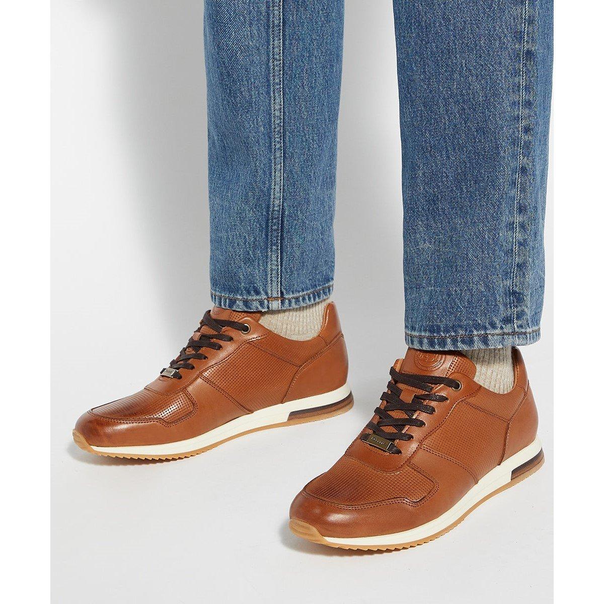 Tan koža - Dune London - Men's Trilogy Runner Low-Top Trainers - 5