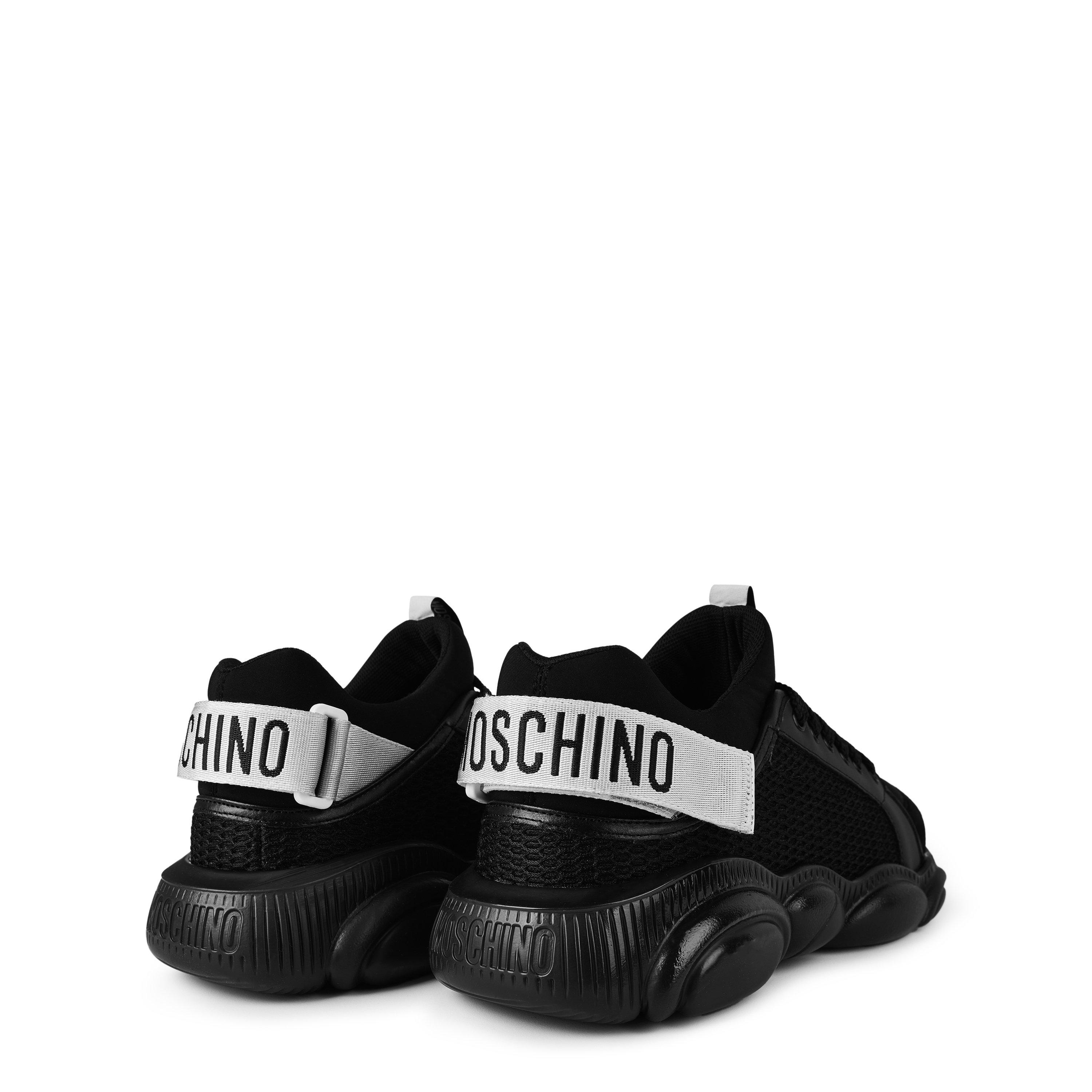 Black 00A - Moschino - Mesh Teddy Low Top Trainers - 5