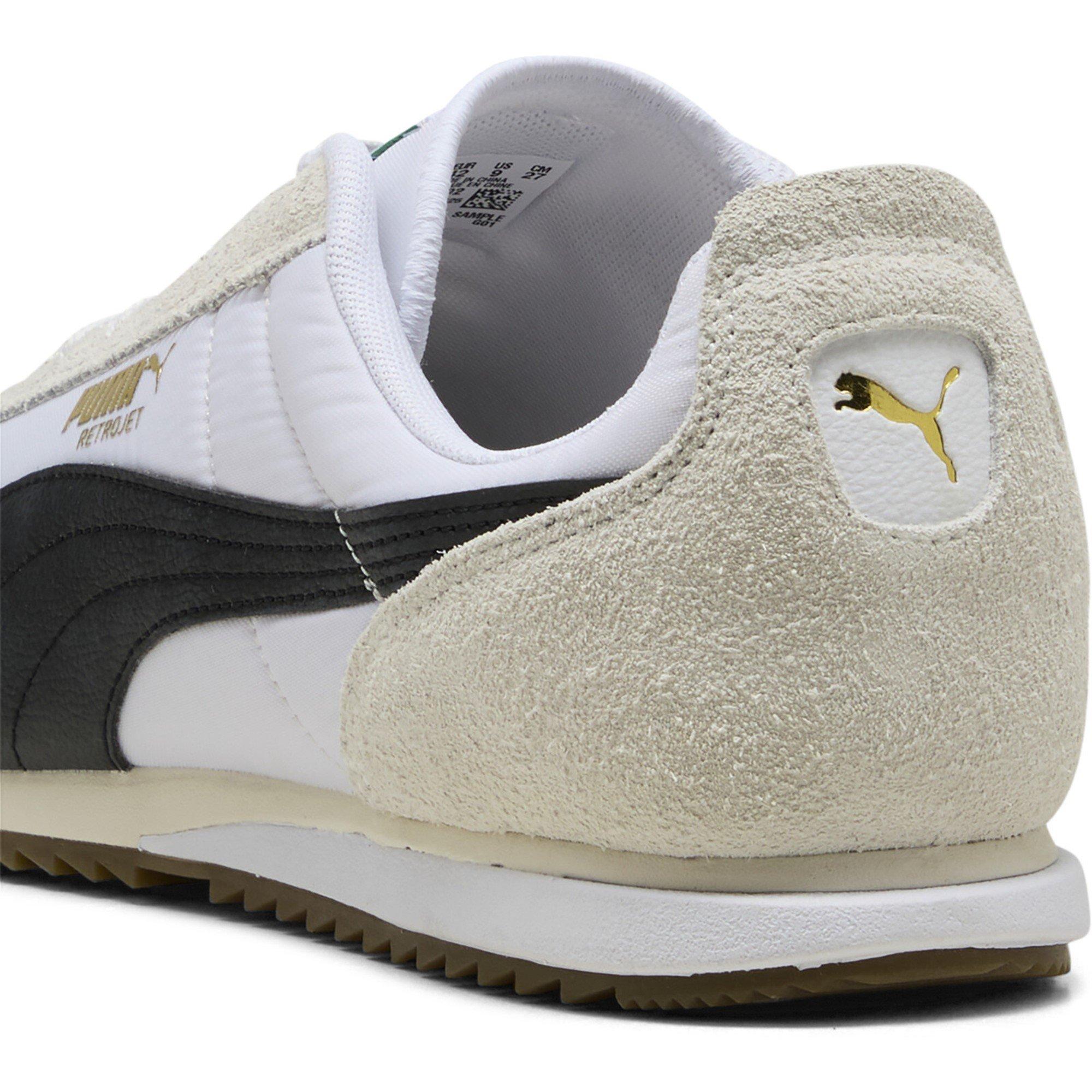 White/Black-Gum - Puma - Retrojet Nylon Mens Sneakers - 5