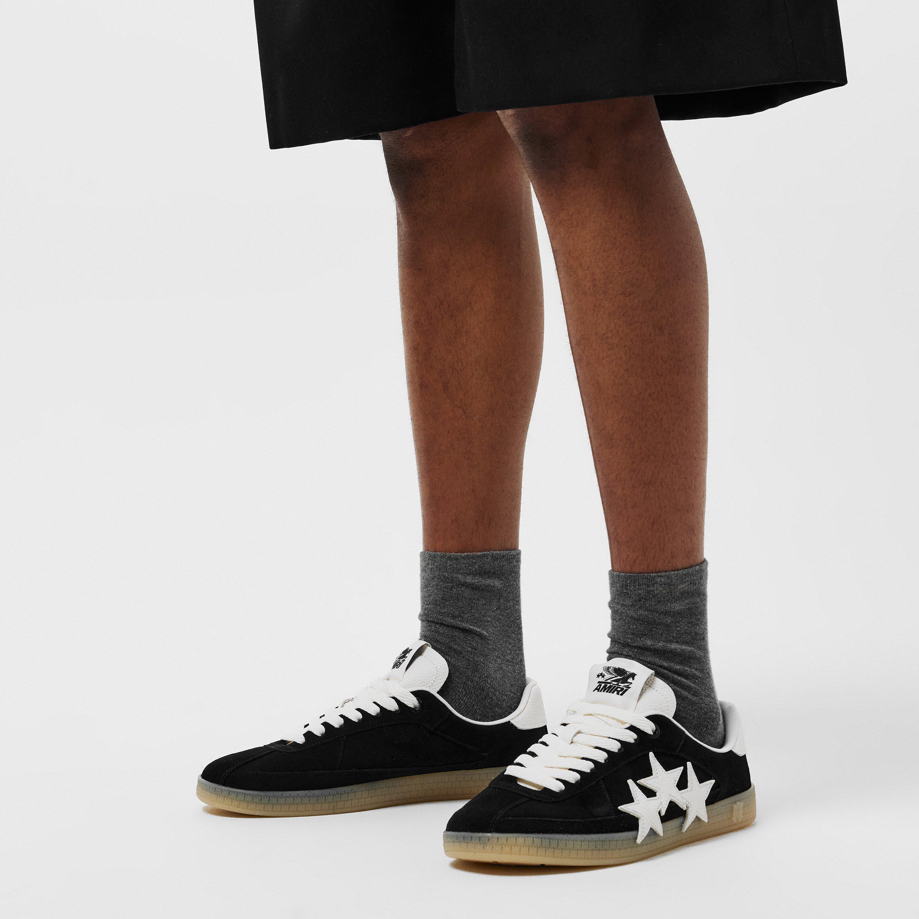 Black - Amiri - Men's Suede Pacific Low-Top Trainers - 3