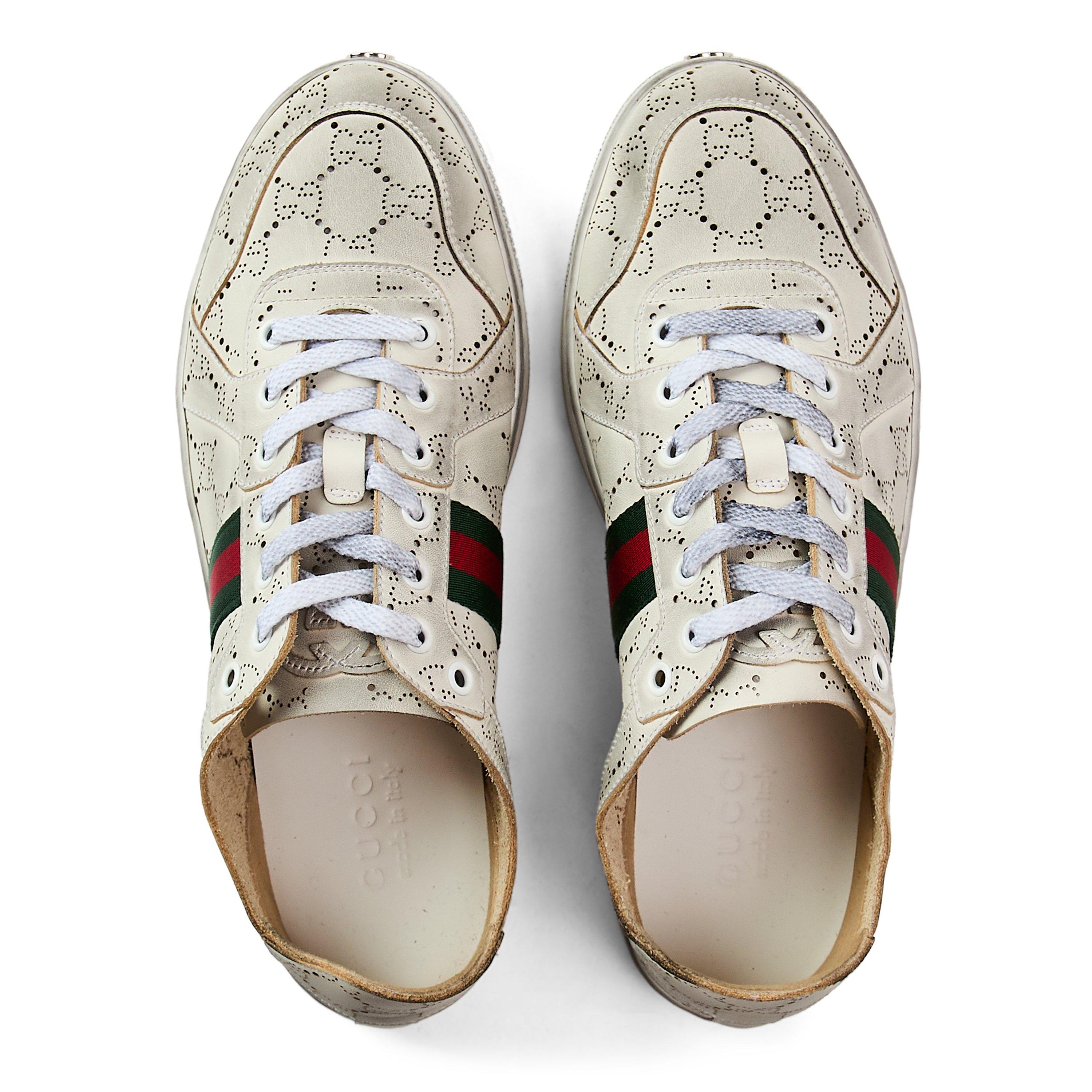 White - Gucci - Men's Low-Top Trainers - 4