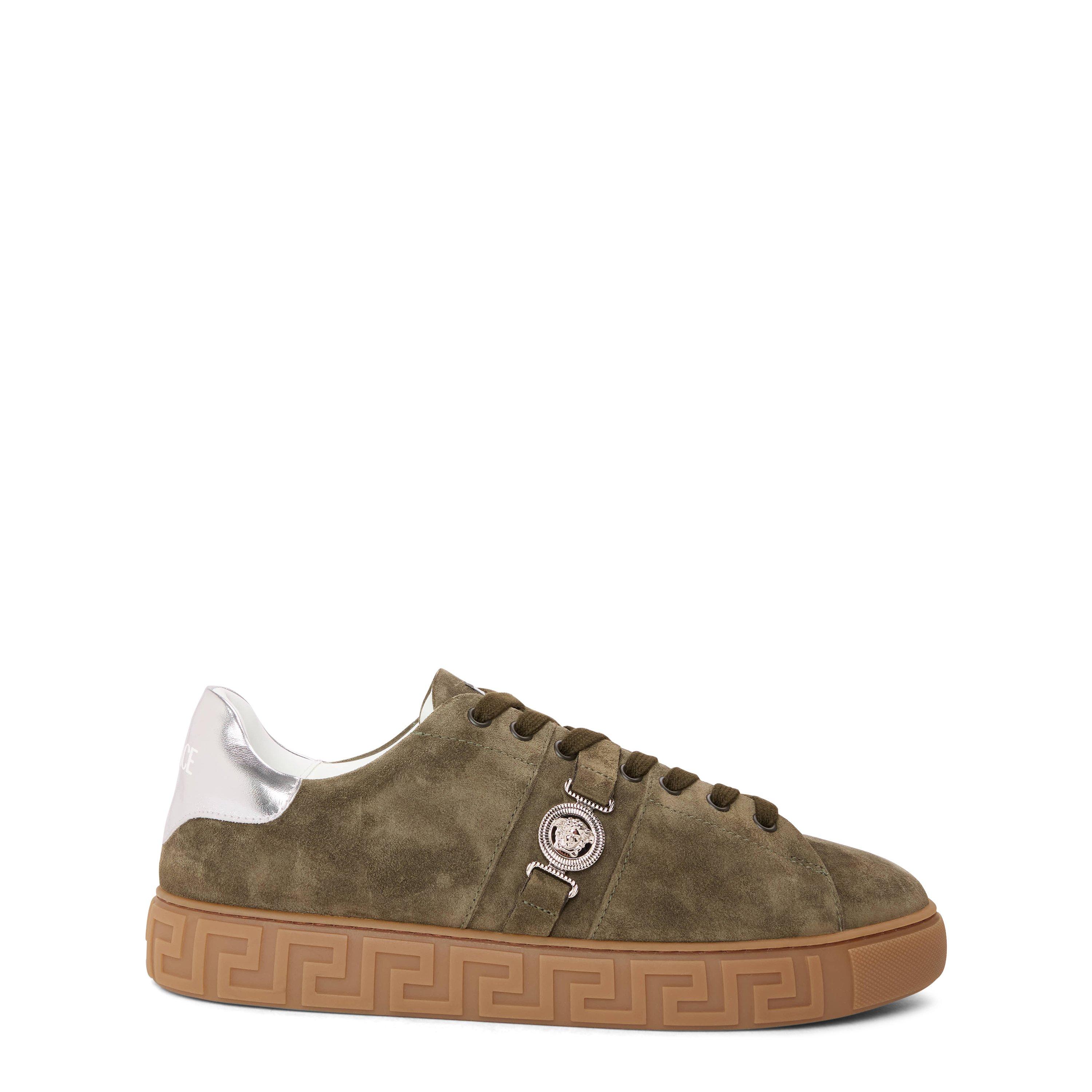 Versace Men's Low-Top Trainers - Khaki/Silver - Size 11 (45)