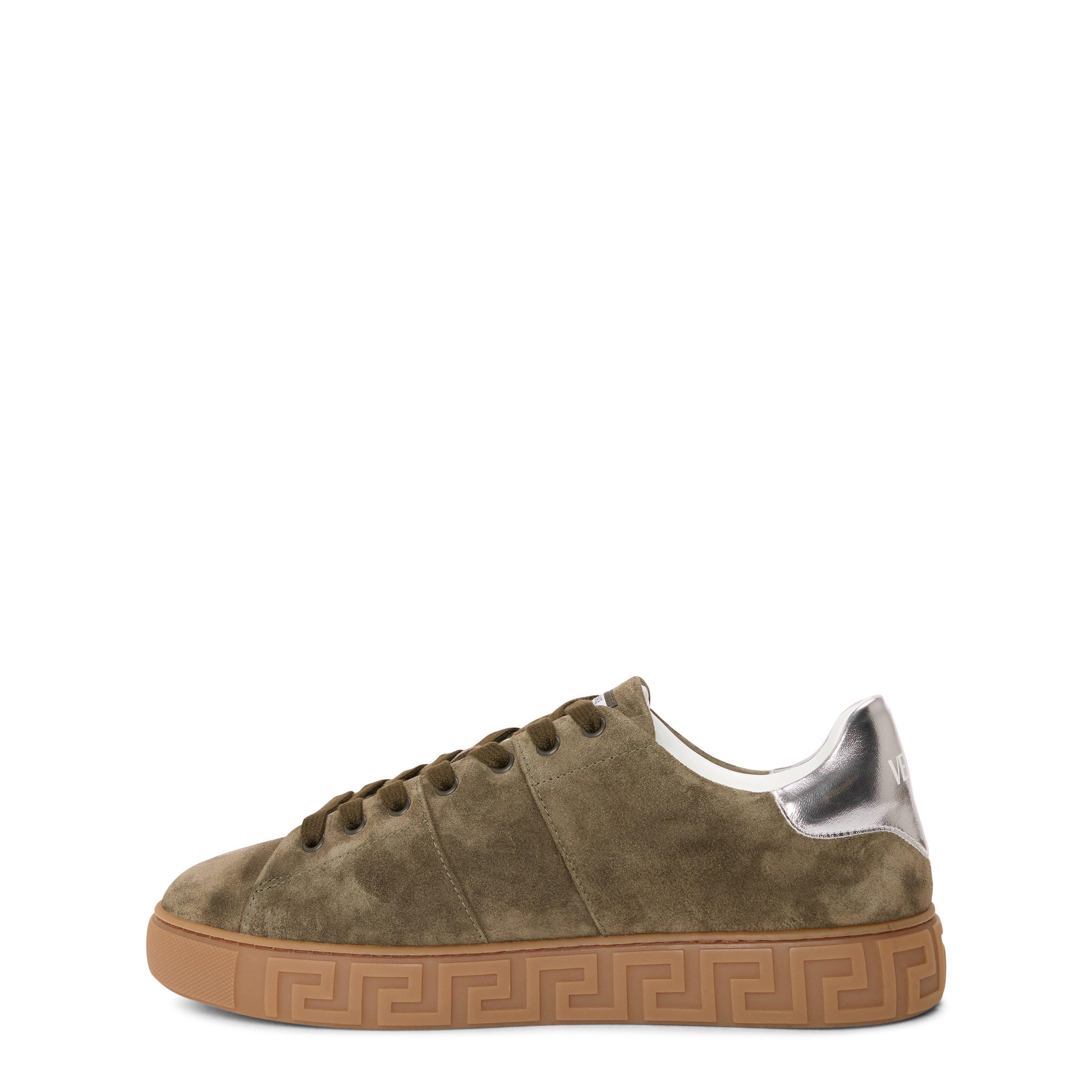 Khaki/Silver - Versace - Men's Low-Top Trainers - 2