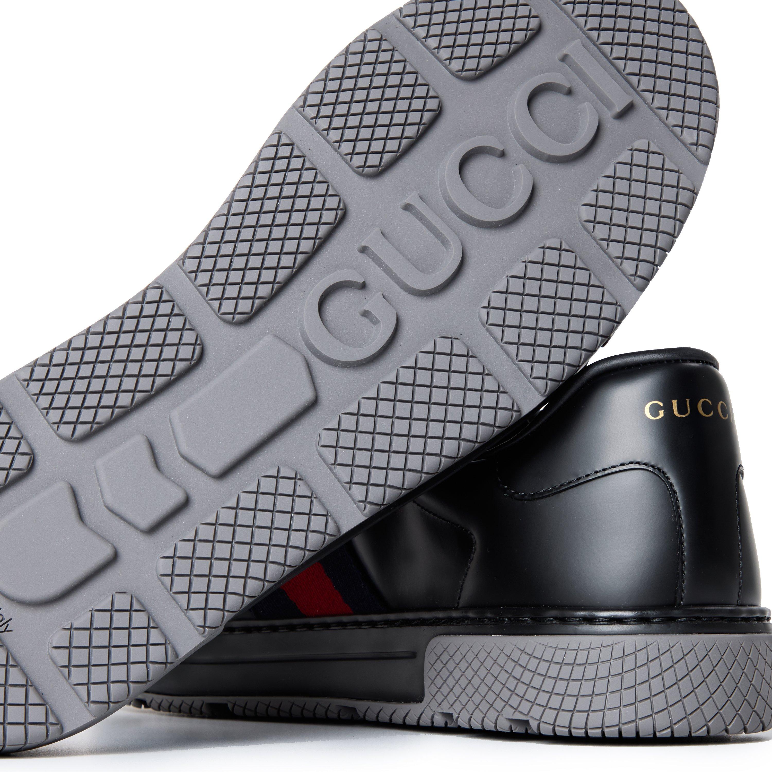 Black/BRB - Gucci - Men's New Ace Sole Low-Top Trainers - 3