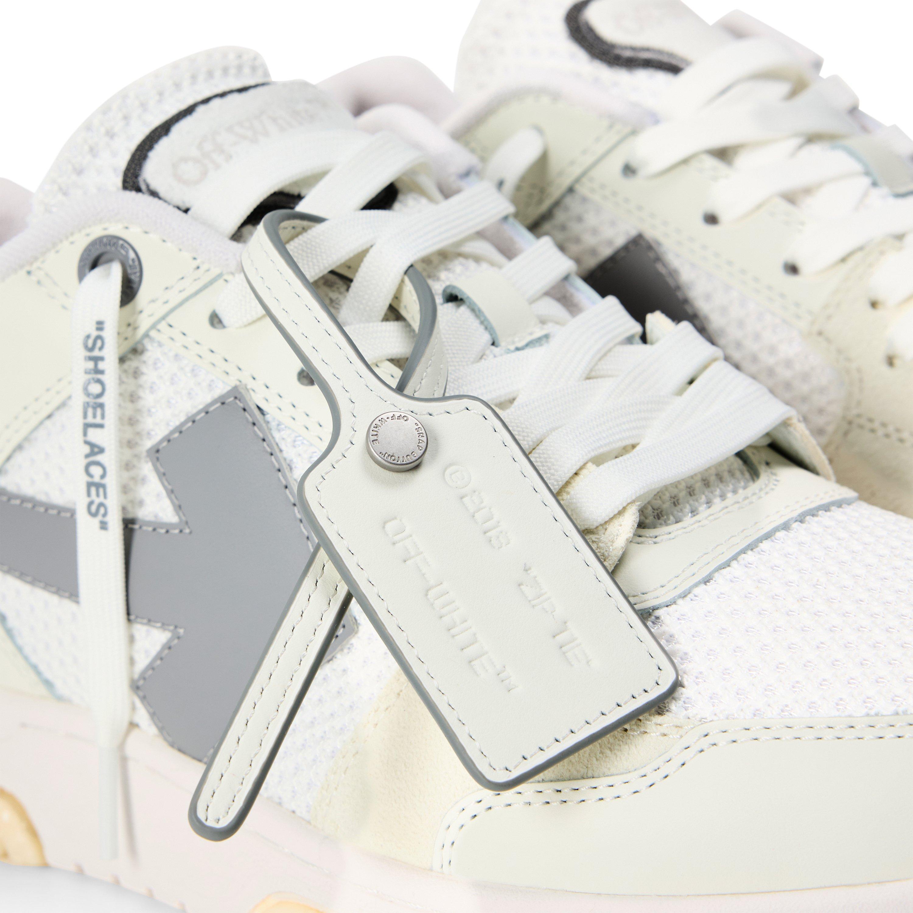 Weiß/Grau - Off White - Men's Slim Low Calfskin Leather Trainers - 3