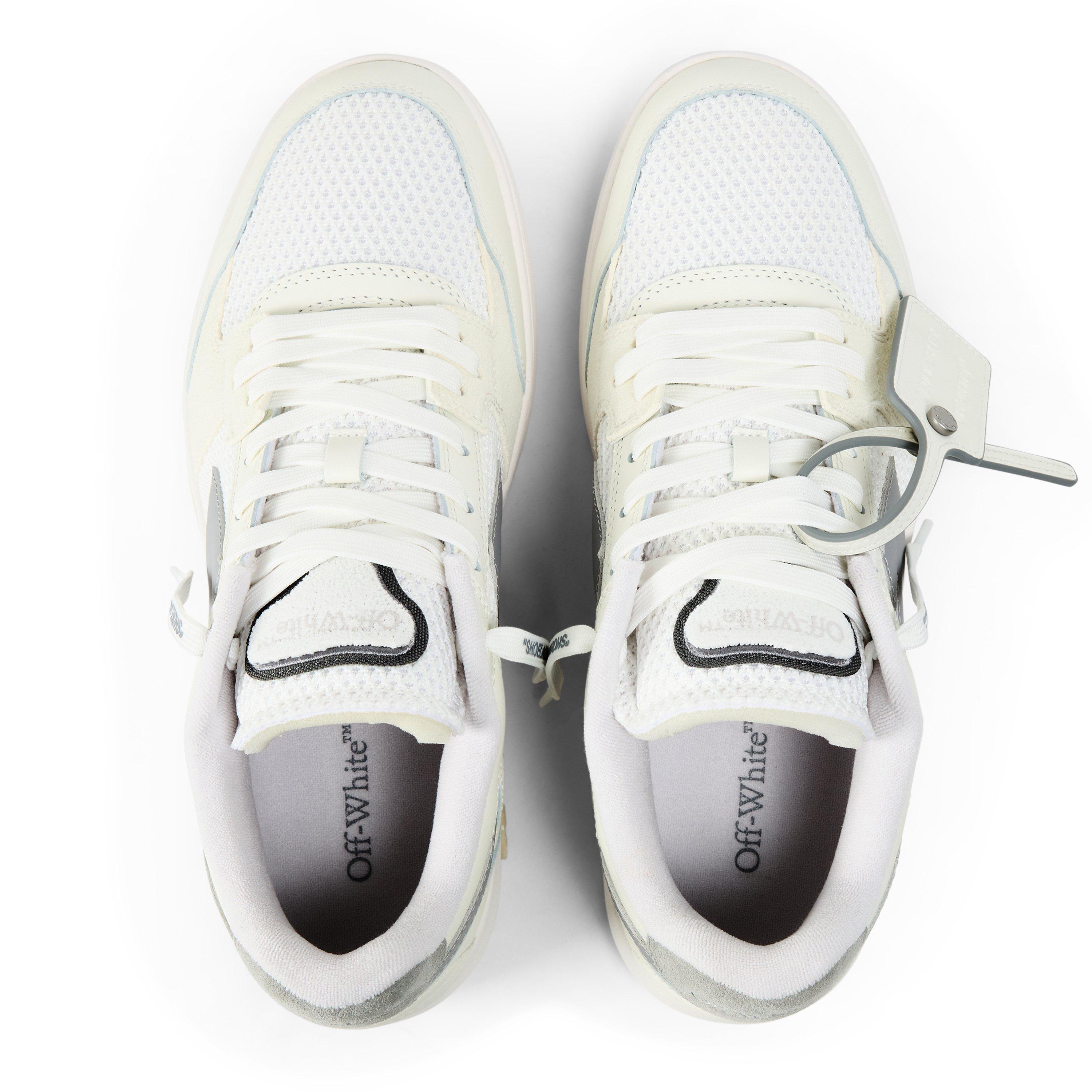 Weiß/Grau - Off White - Men's Slim Low Calfskin Leather Trainers - 4