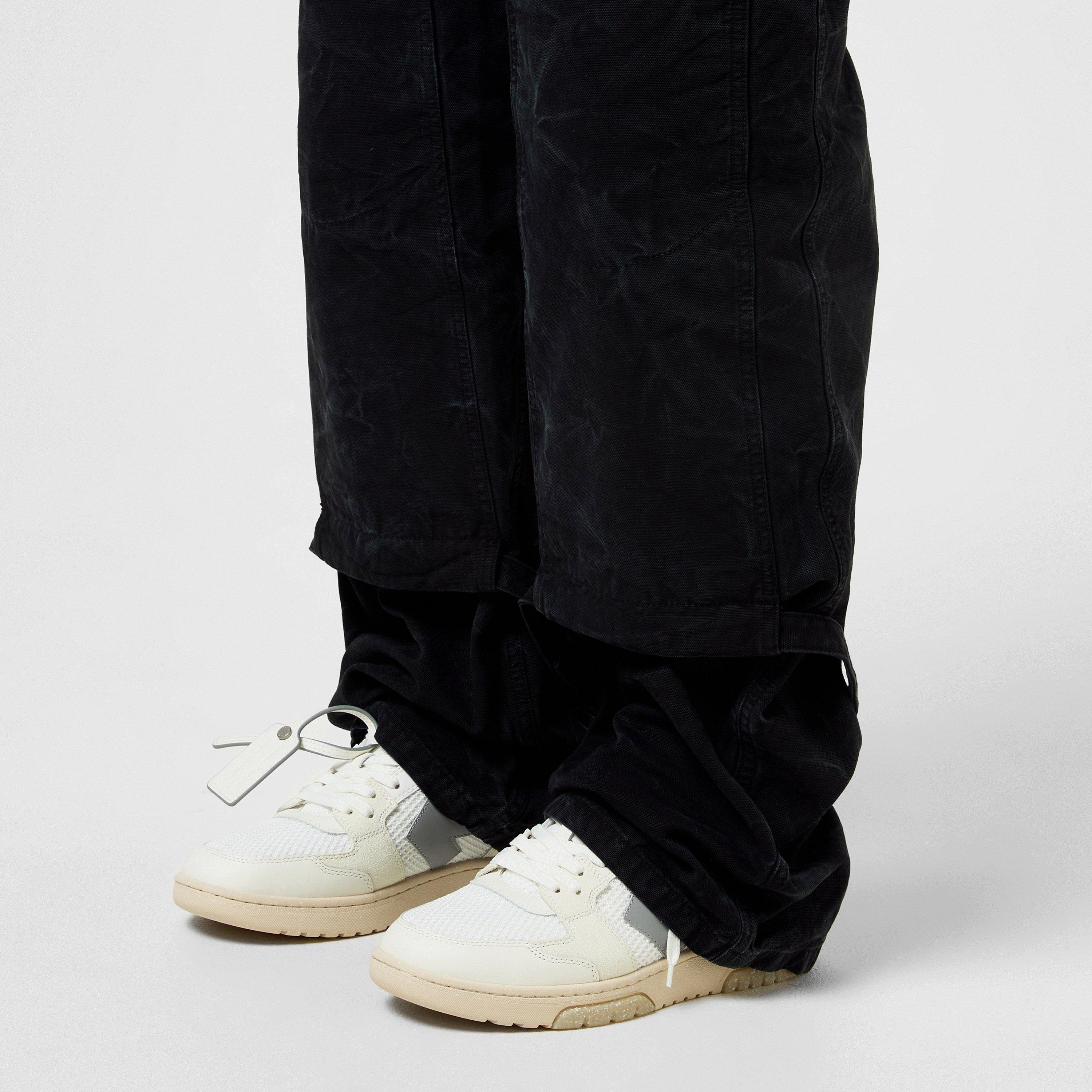 White/Grey - Off White - Men's Slim Low Calfskin Leather Trainers - 2