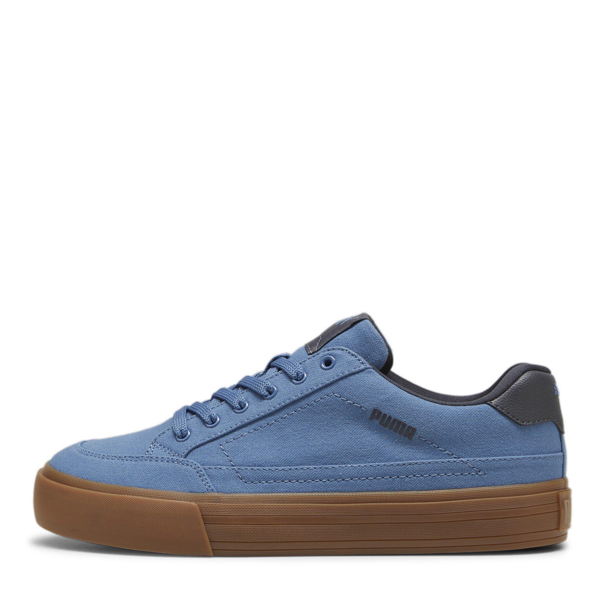 Blue/Gray-Gum - Puma - Court Class Vulc Trainers Mens - 2